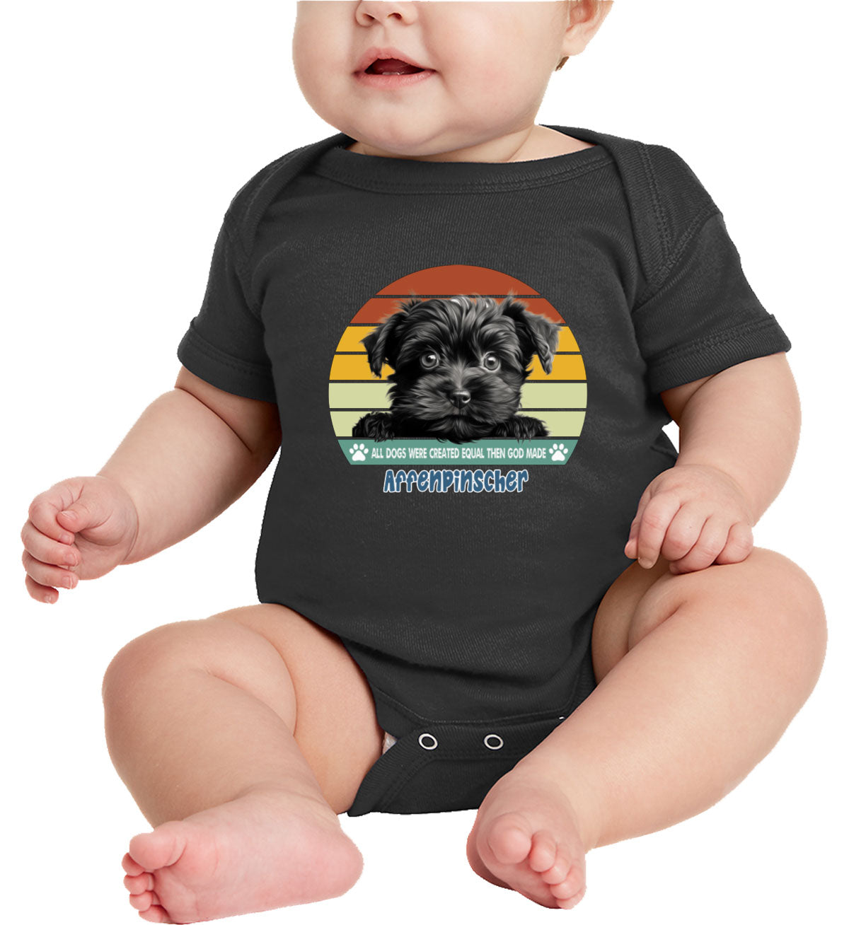 All Dogs Were Created Equal Affenpinscher Baby Onesie