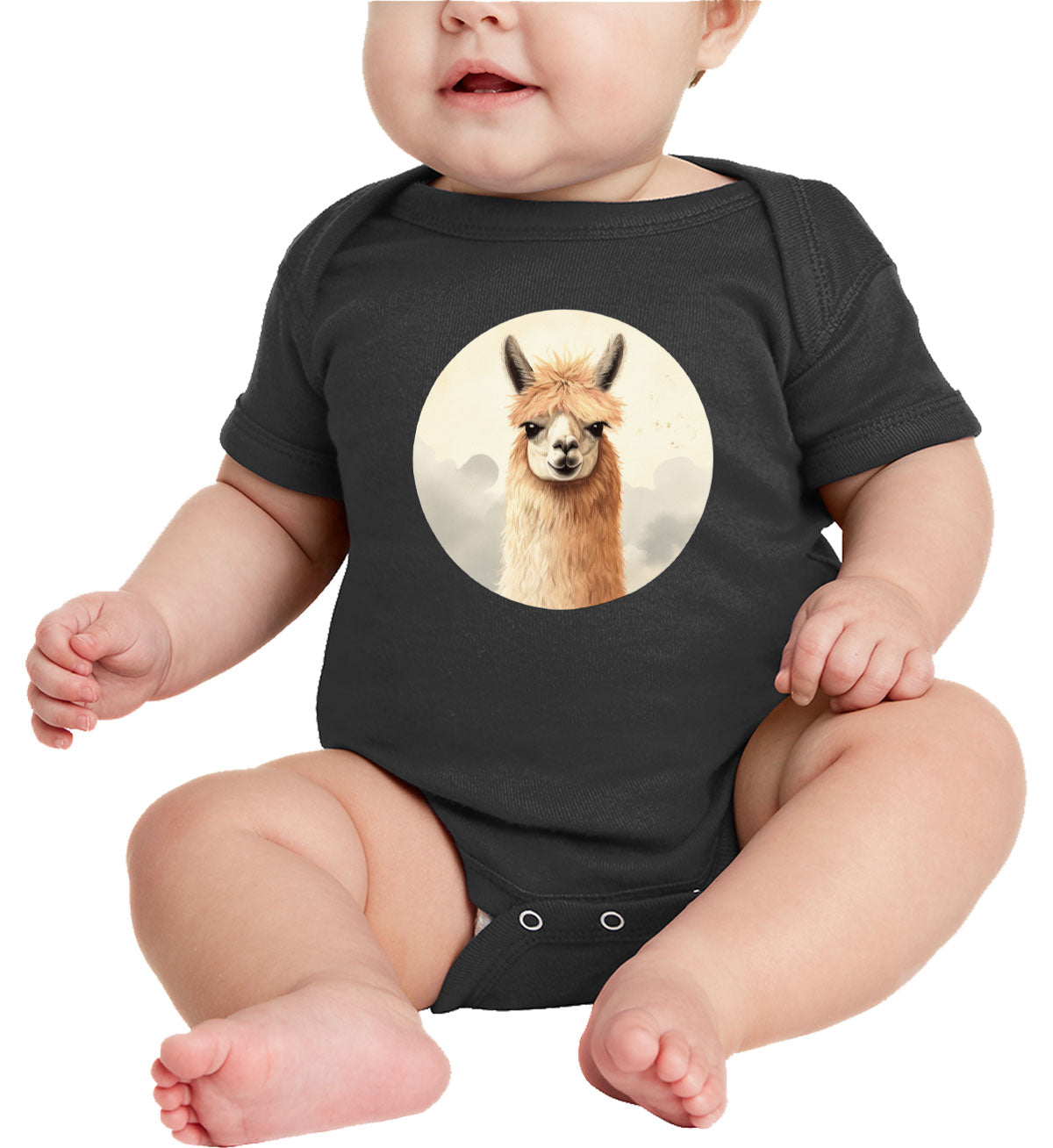 Vintage Lllama Baby Onesie