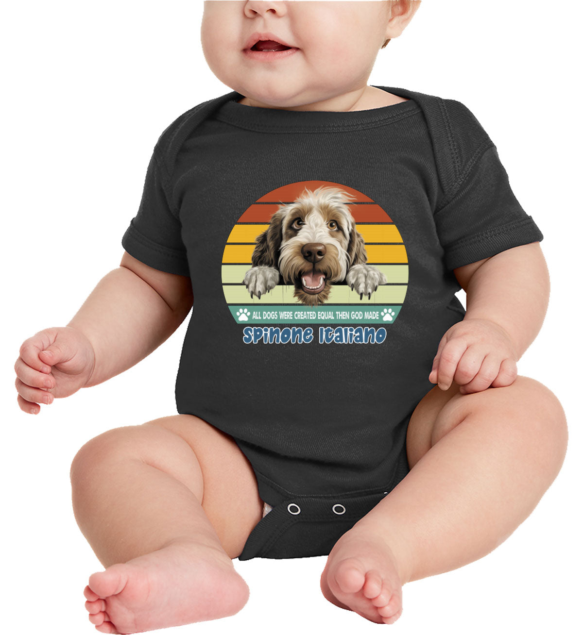 All Dogs Were Created Equal Spinone Italiano Baby Onesie