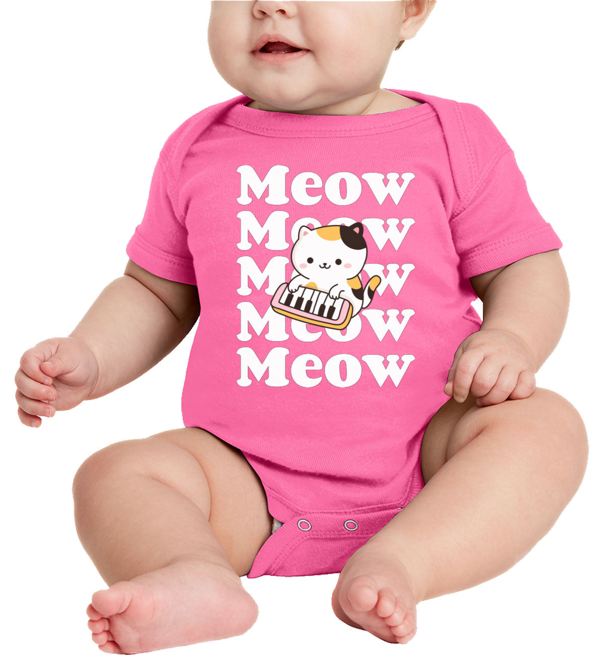 Cute Cat Meow Baby Onesie