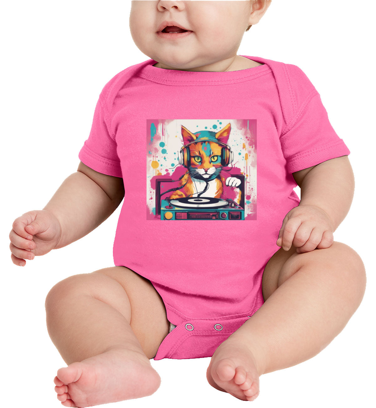 Dj Cat Baby Onesie