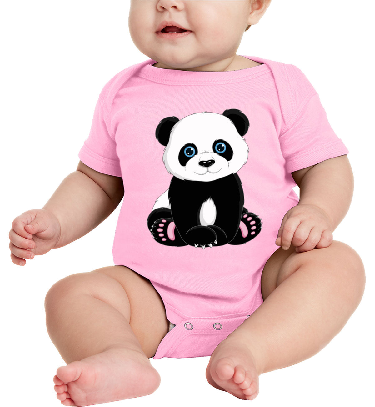 Cute Giant Panda Cartoon Baby Onesie