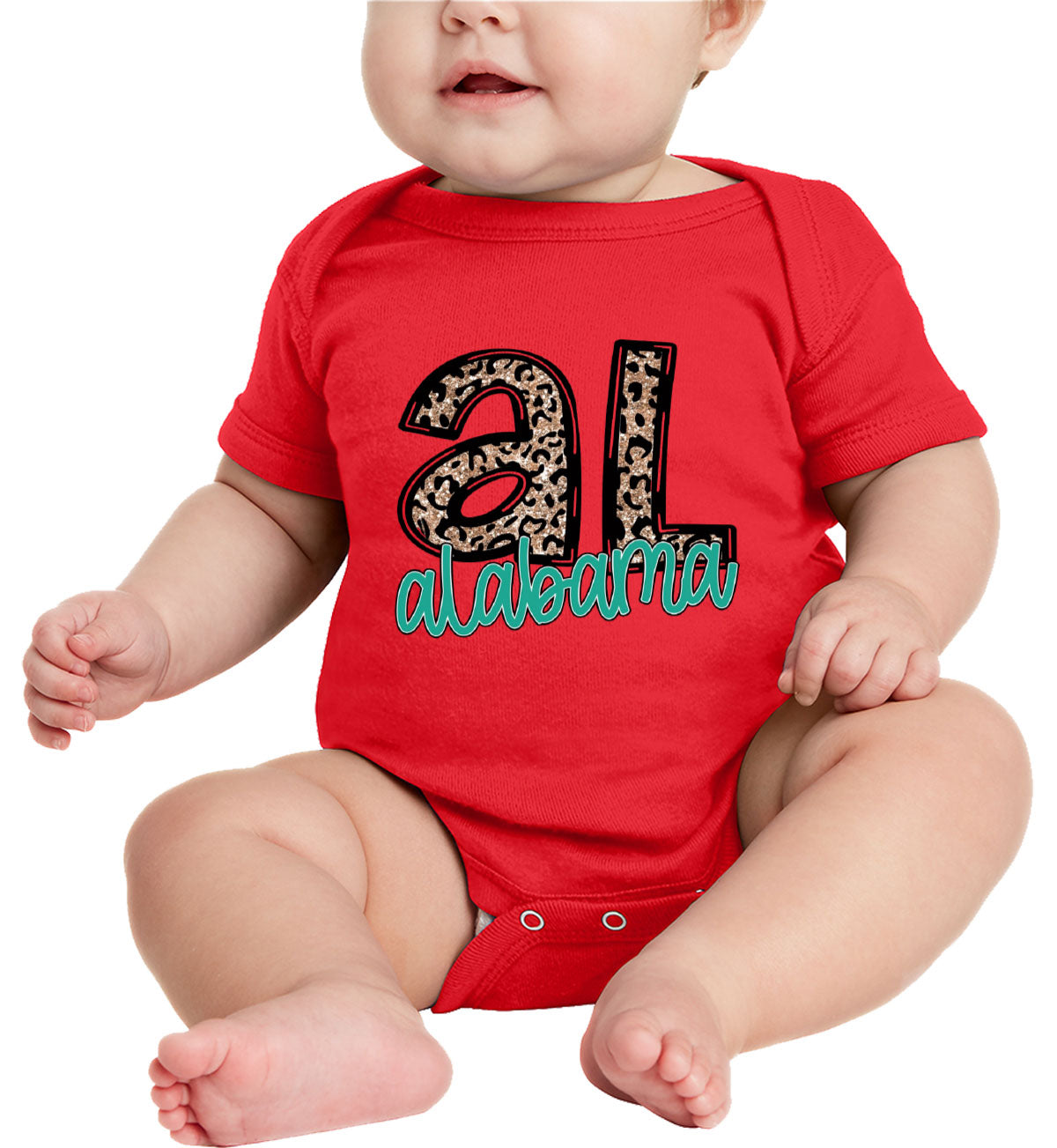 Alabama State Abbreviation Baby Onesie