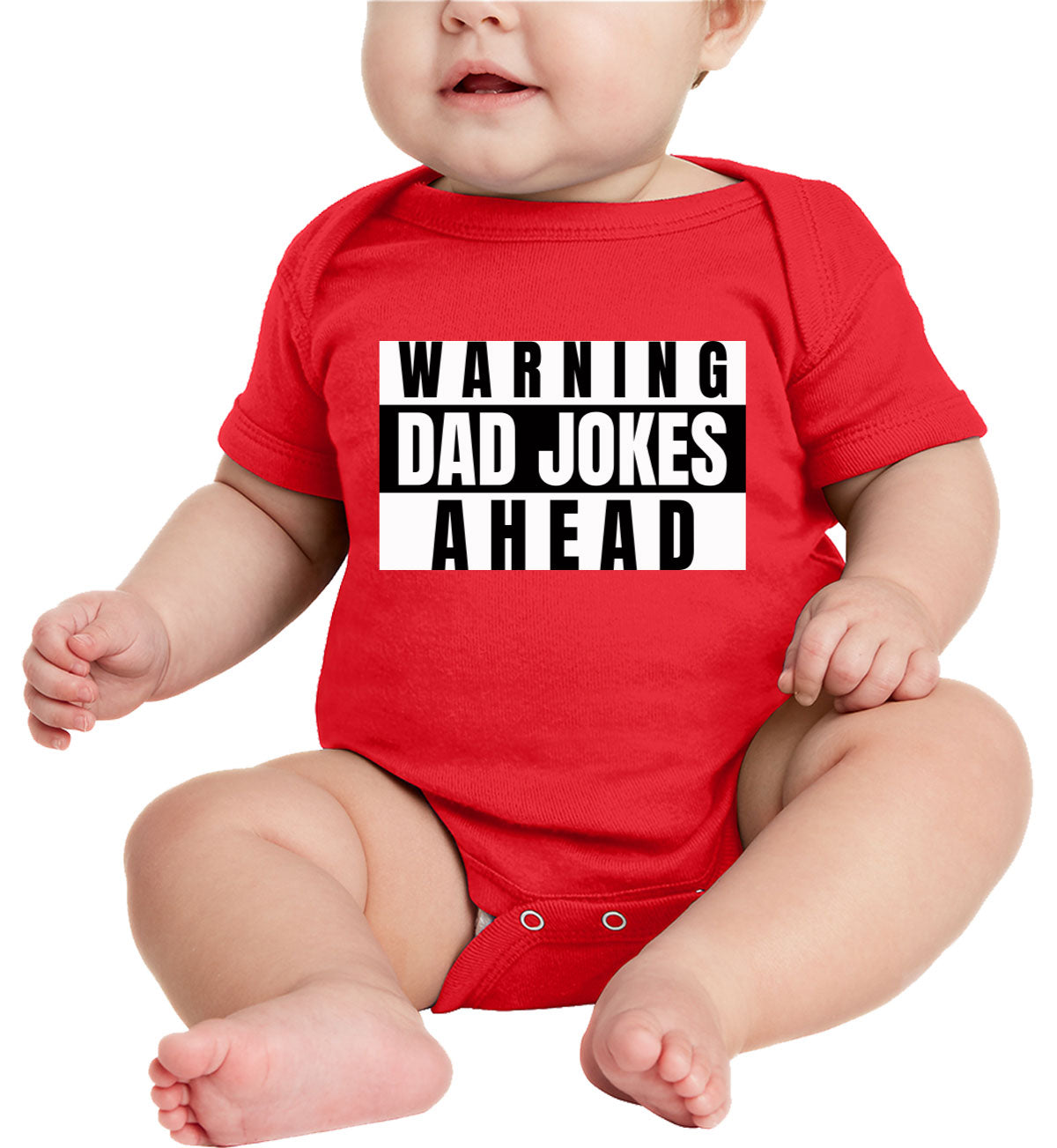 Warning Dad Jokes Ahead Baby Onesie