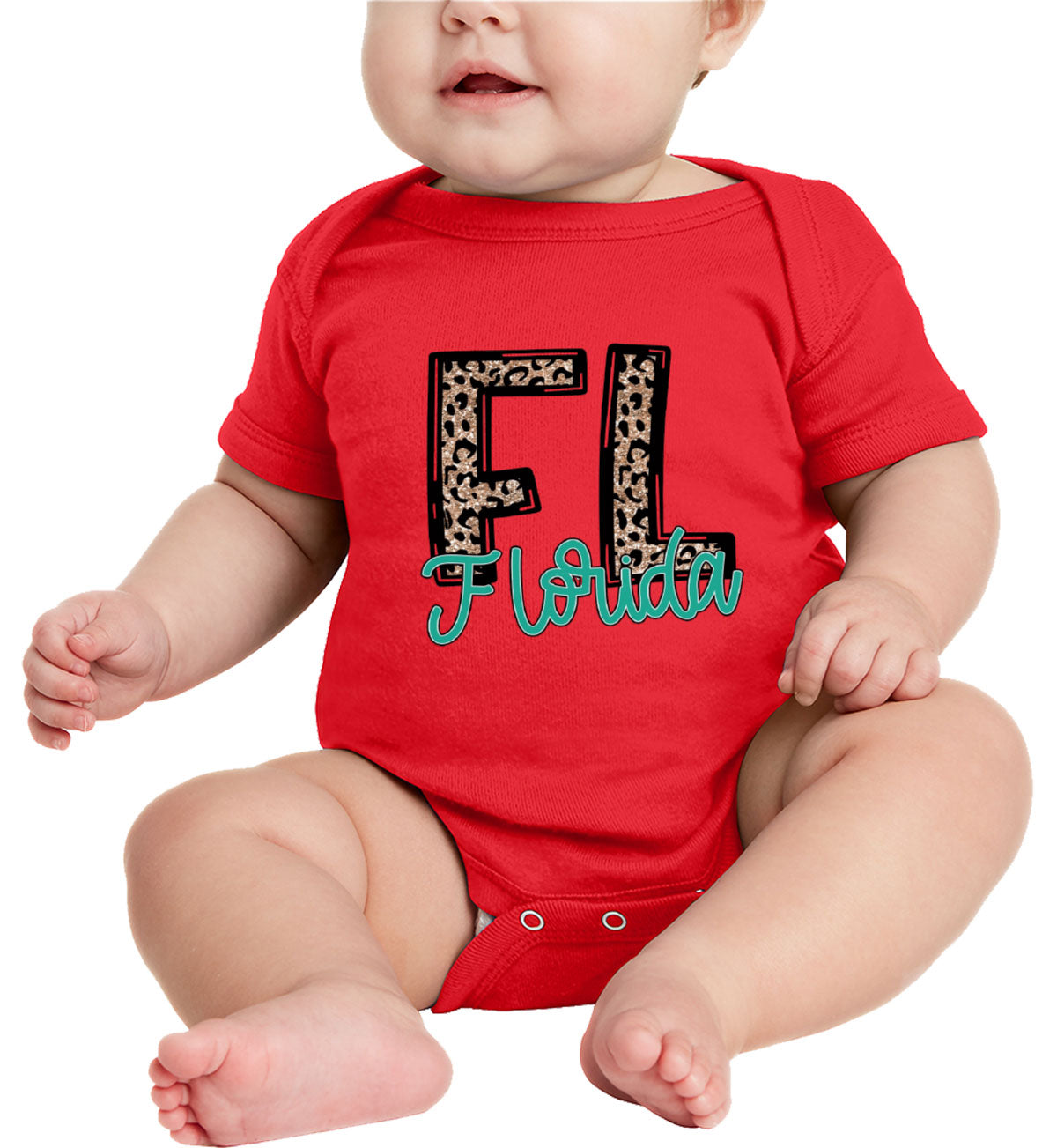 Florida State Abbreviation Baby Onesie