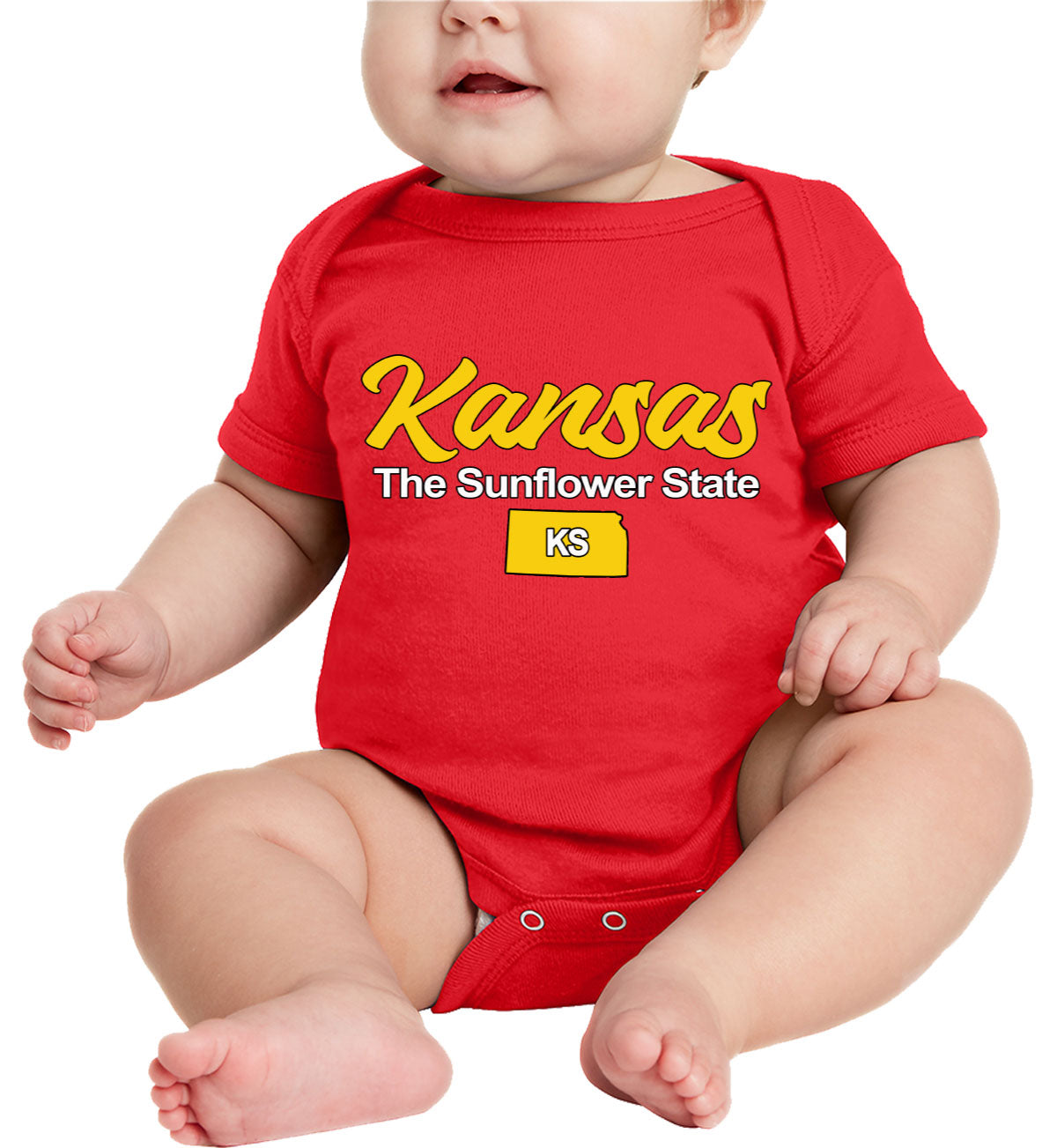 Kansas The Sunflower State Baby Onesie