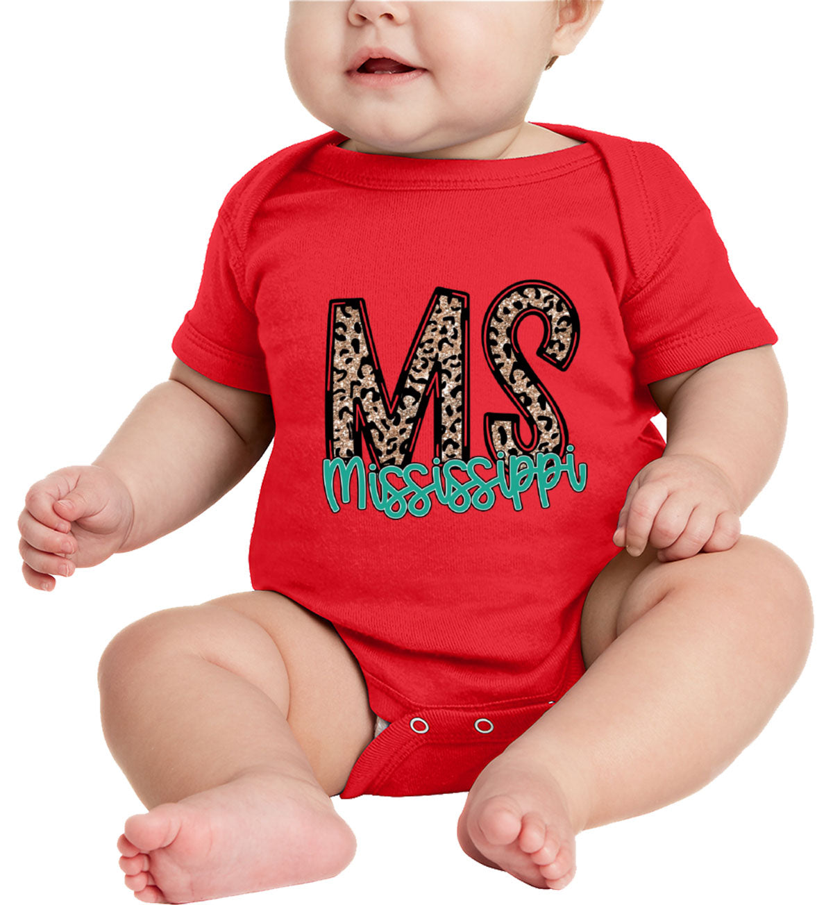 Mississippi State Abbreviation Baby Onesie