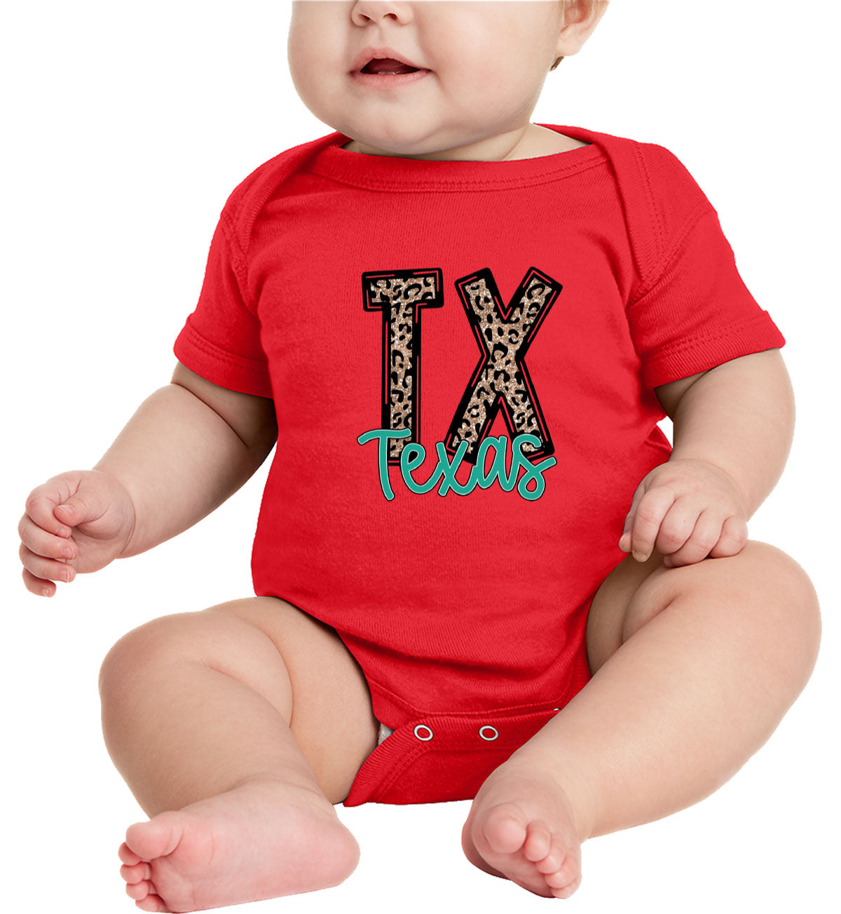 Texas State Abbreviation Baby Onesie