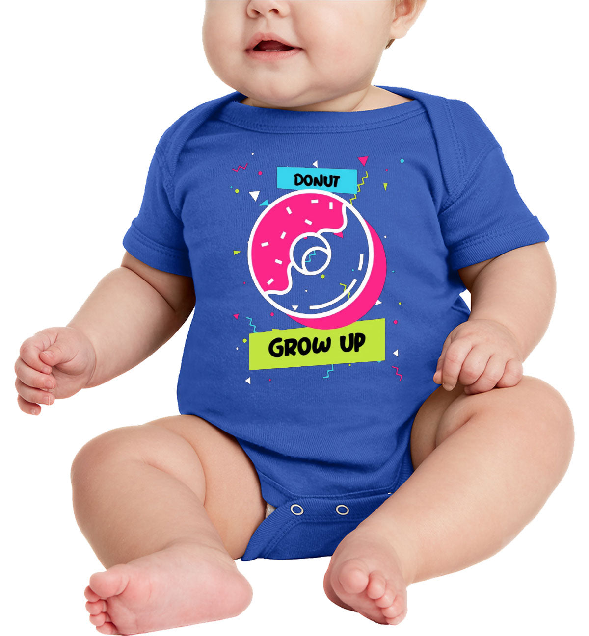 Donut Grow Up Birthday Baby Onesie