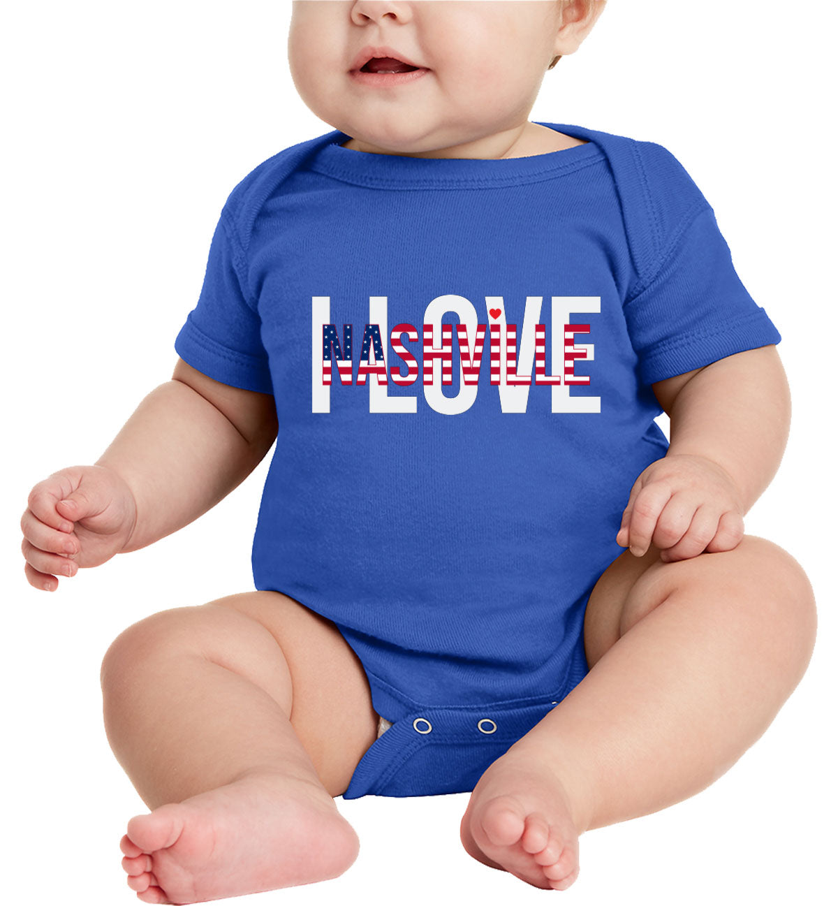 I Love Nashville Baby Onesie