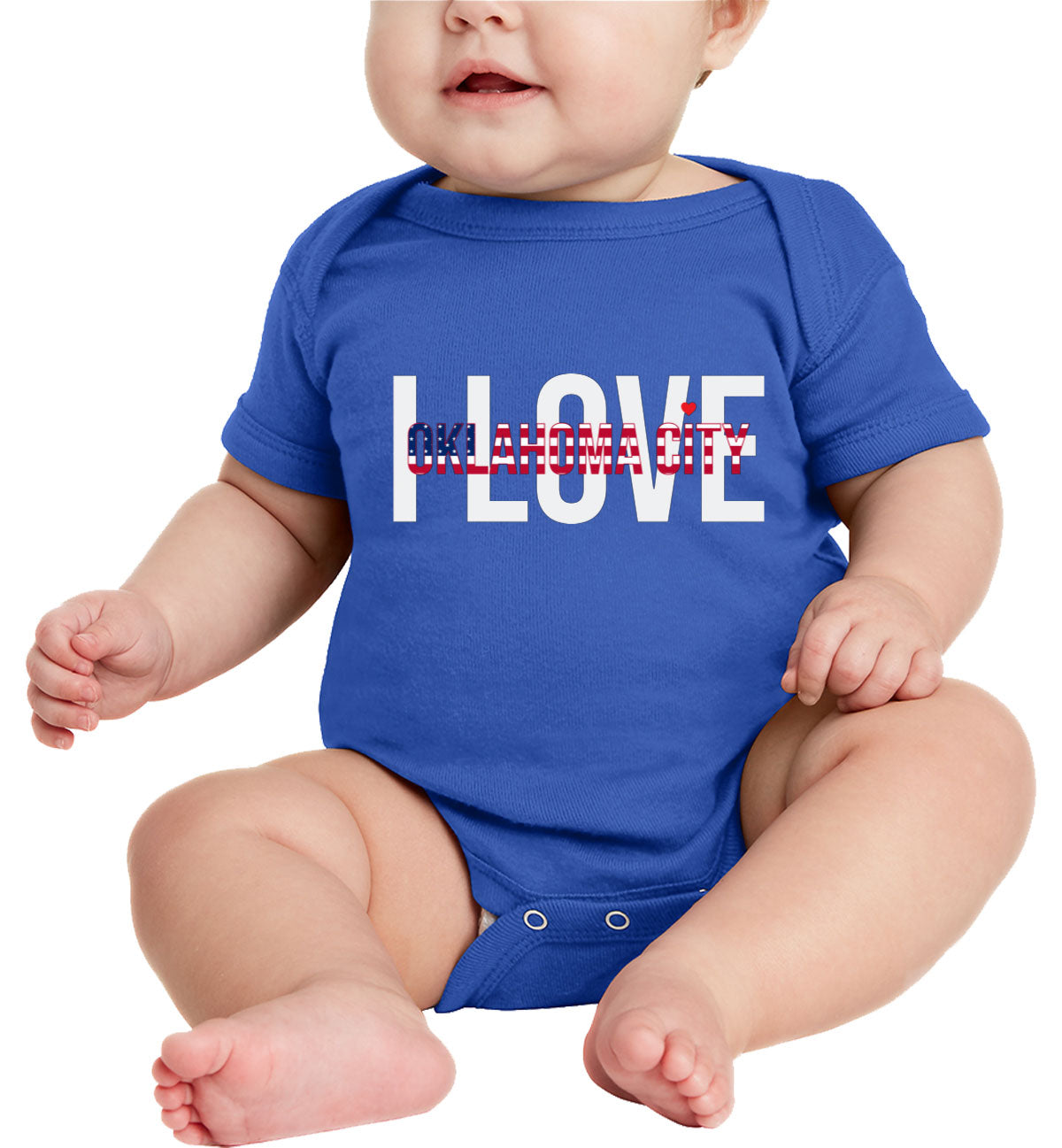I Love Oklahoma City Baby Onesie