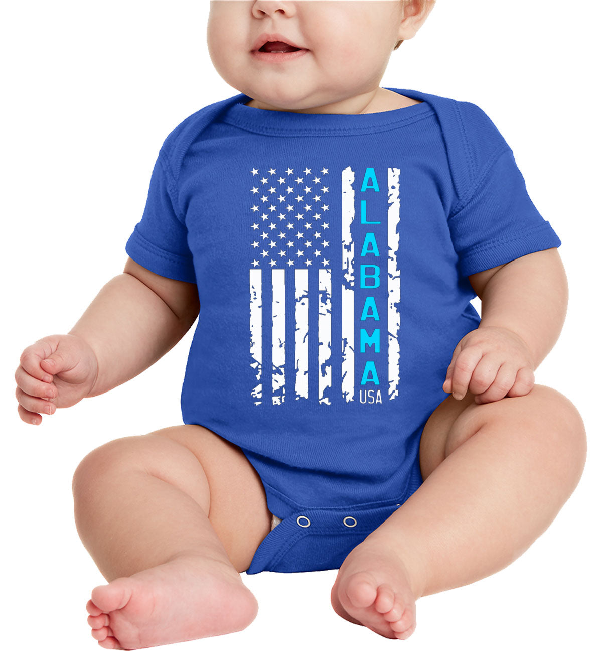 Alabama American Flag Baby Onesie