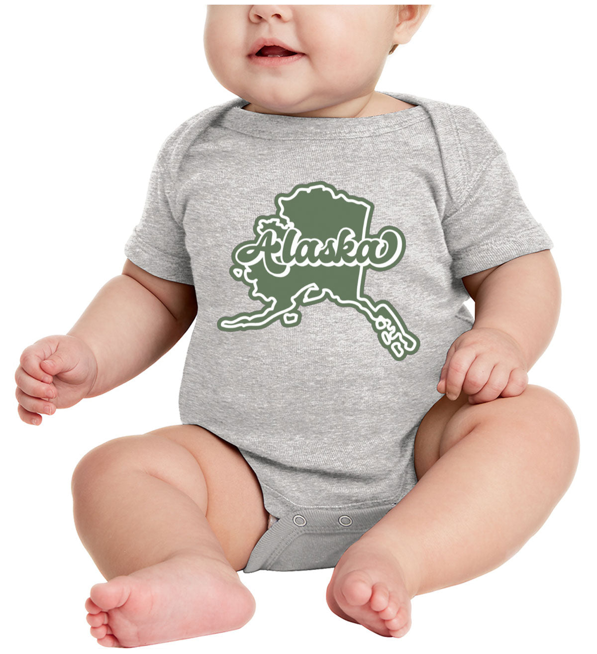 Alaska Map Baby Onesie