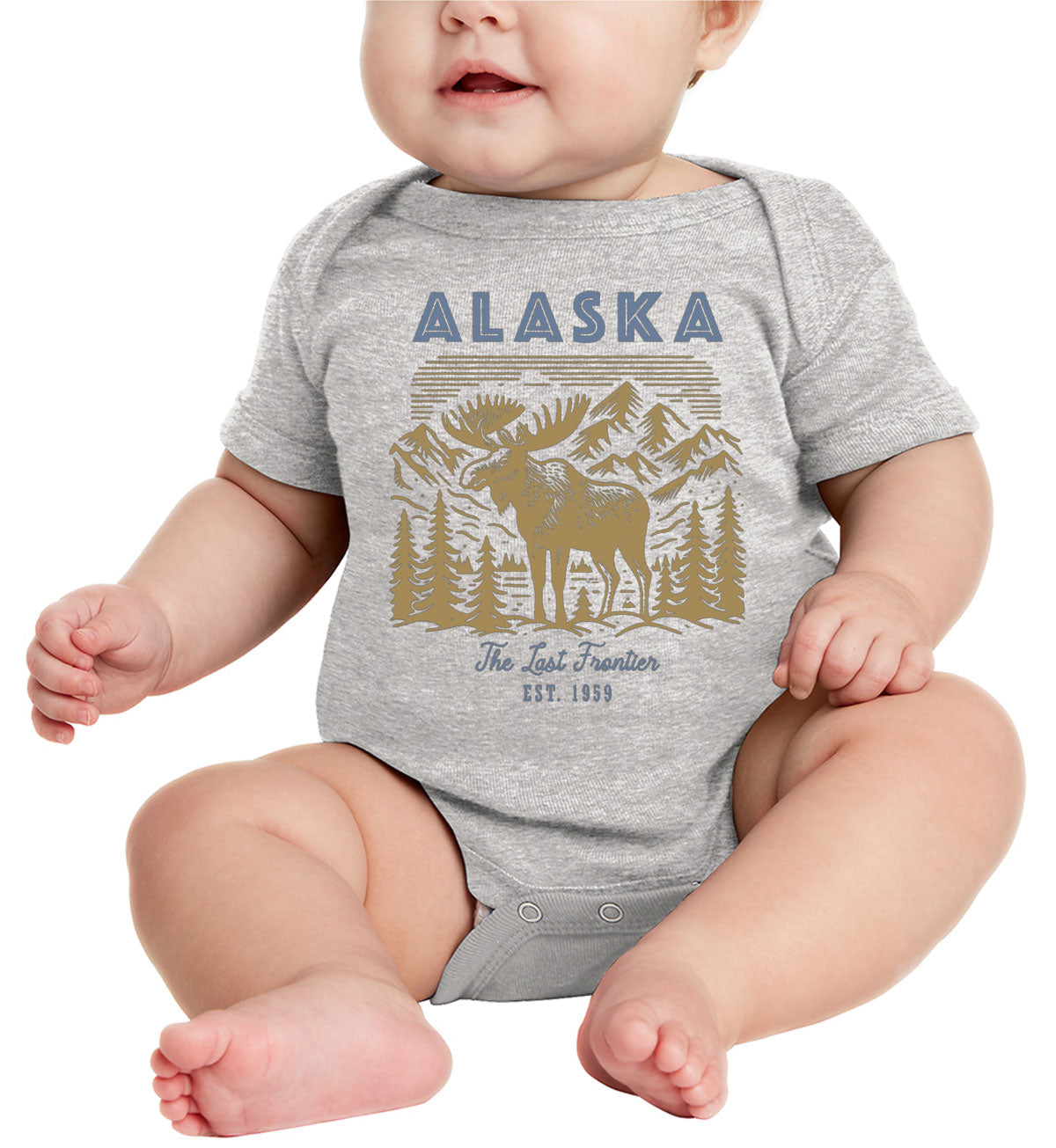 Alaska State Vintage Baby Onesie