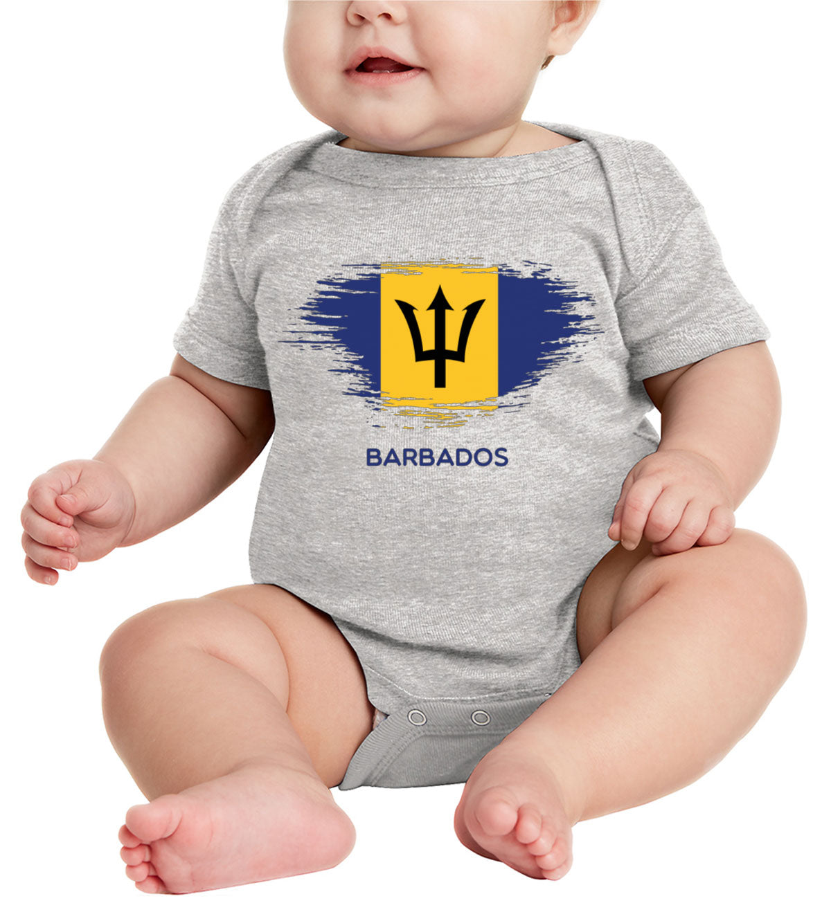 Barbados Flag Baby Onesie