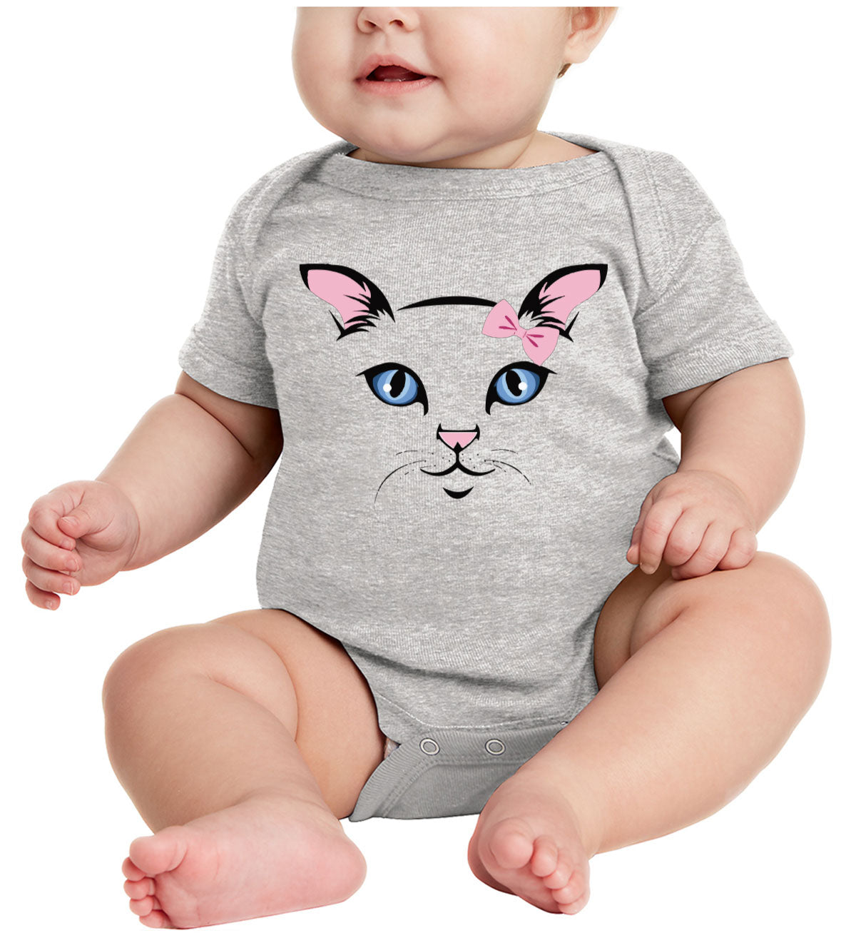 Blue Eyes Cat Baby Onesie