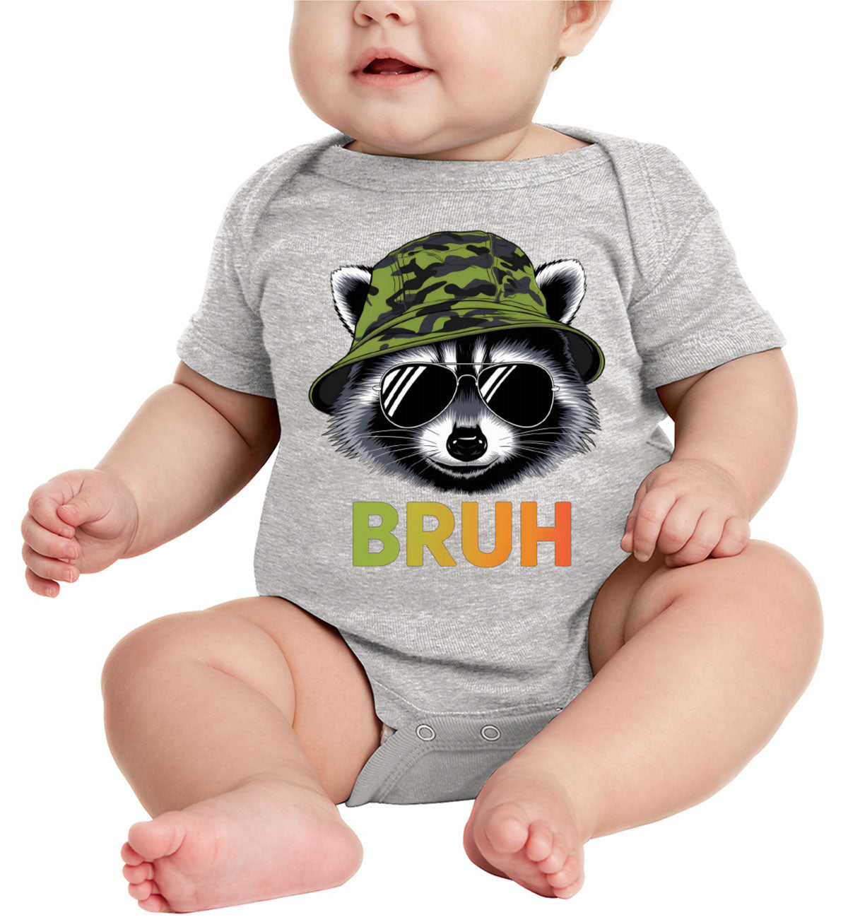 Cute Raccoon Bruh Baby Onesie