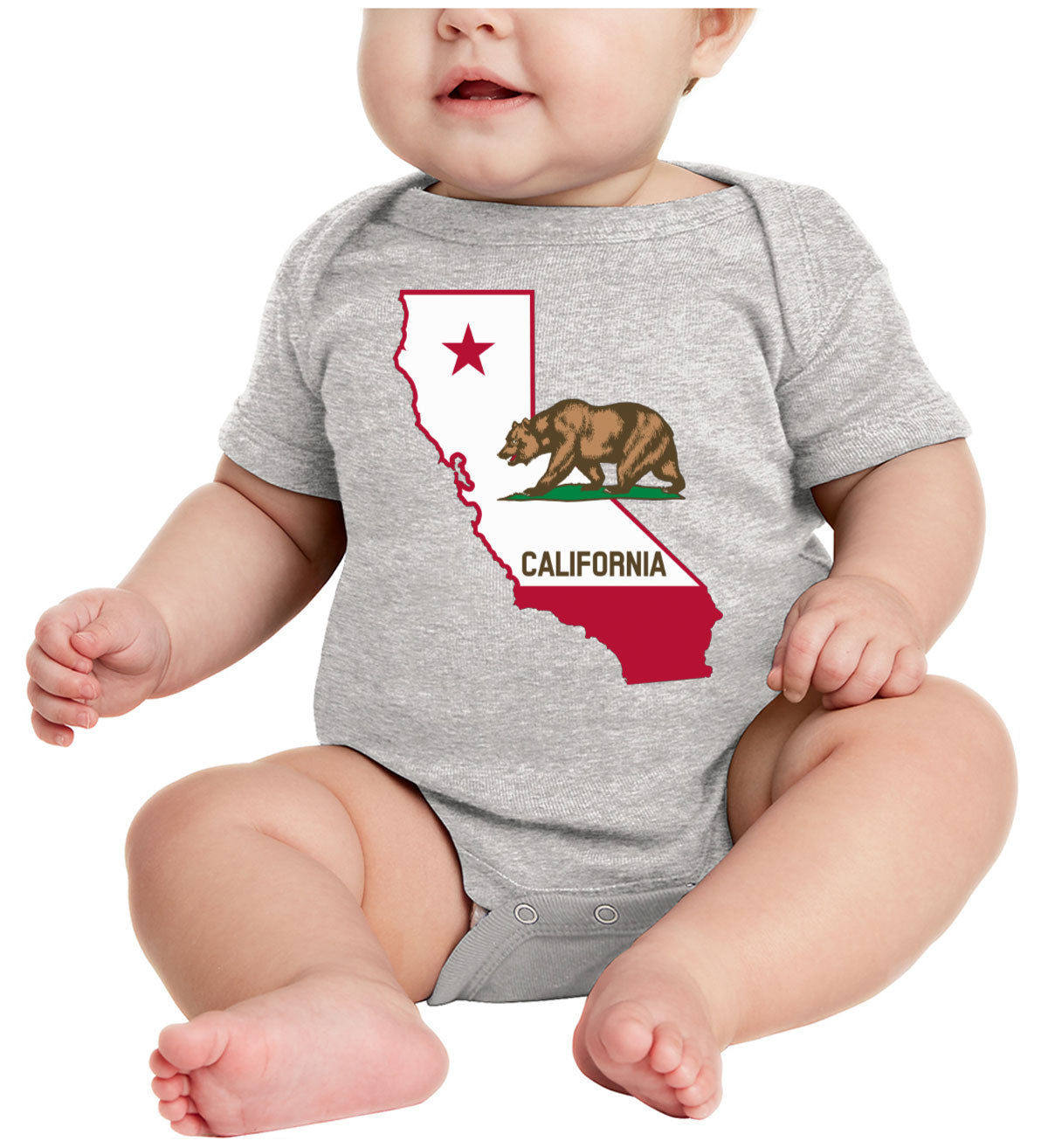 California State Flag Bear Baby Onesie