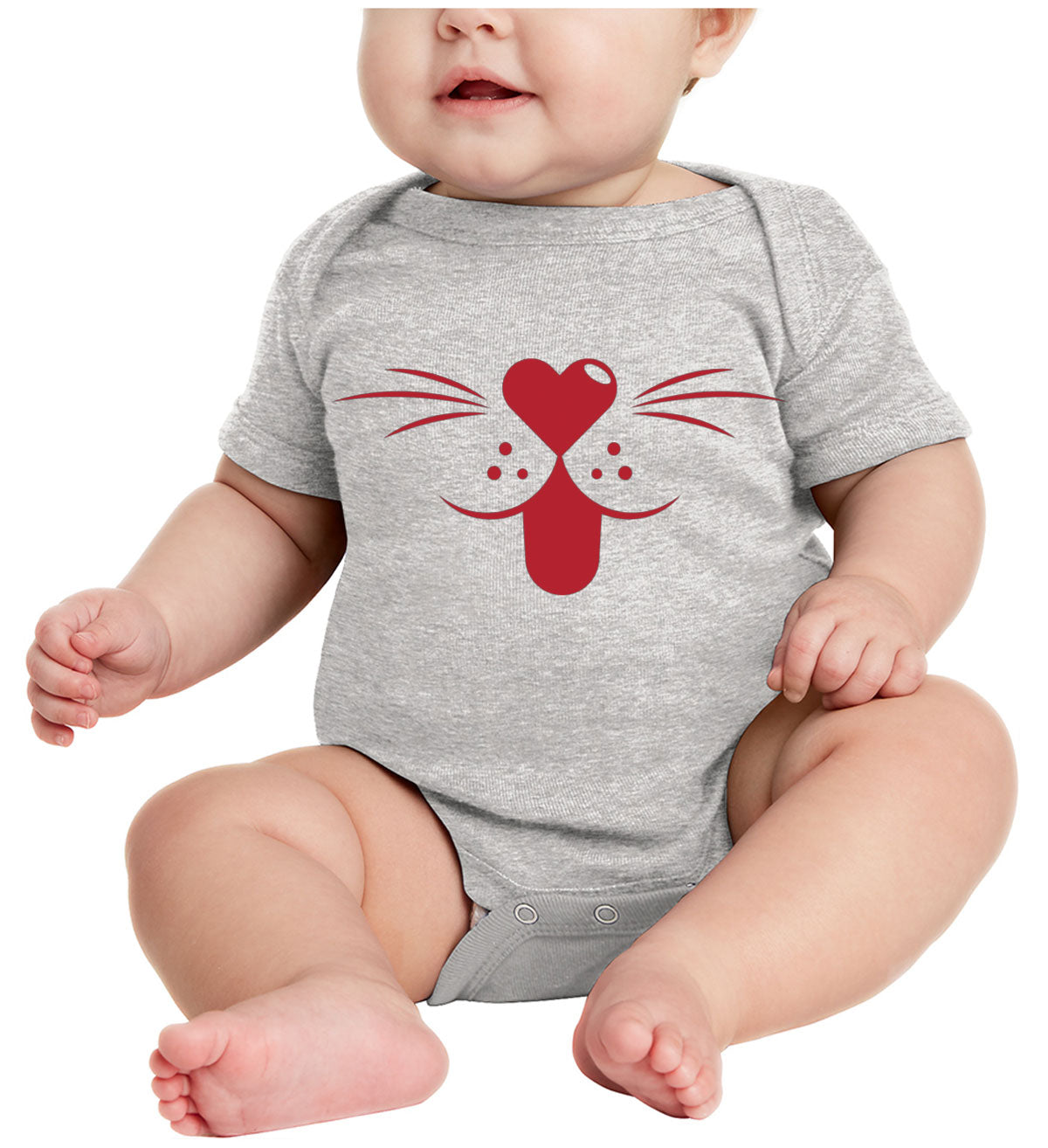 Cartoon Cat Mouth Baby Onesie