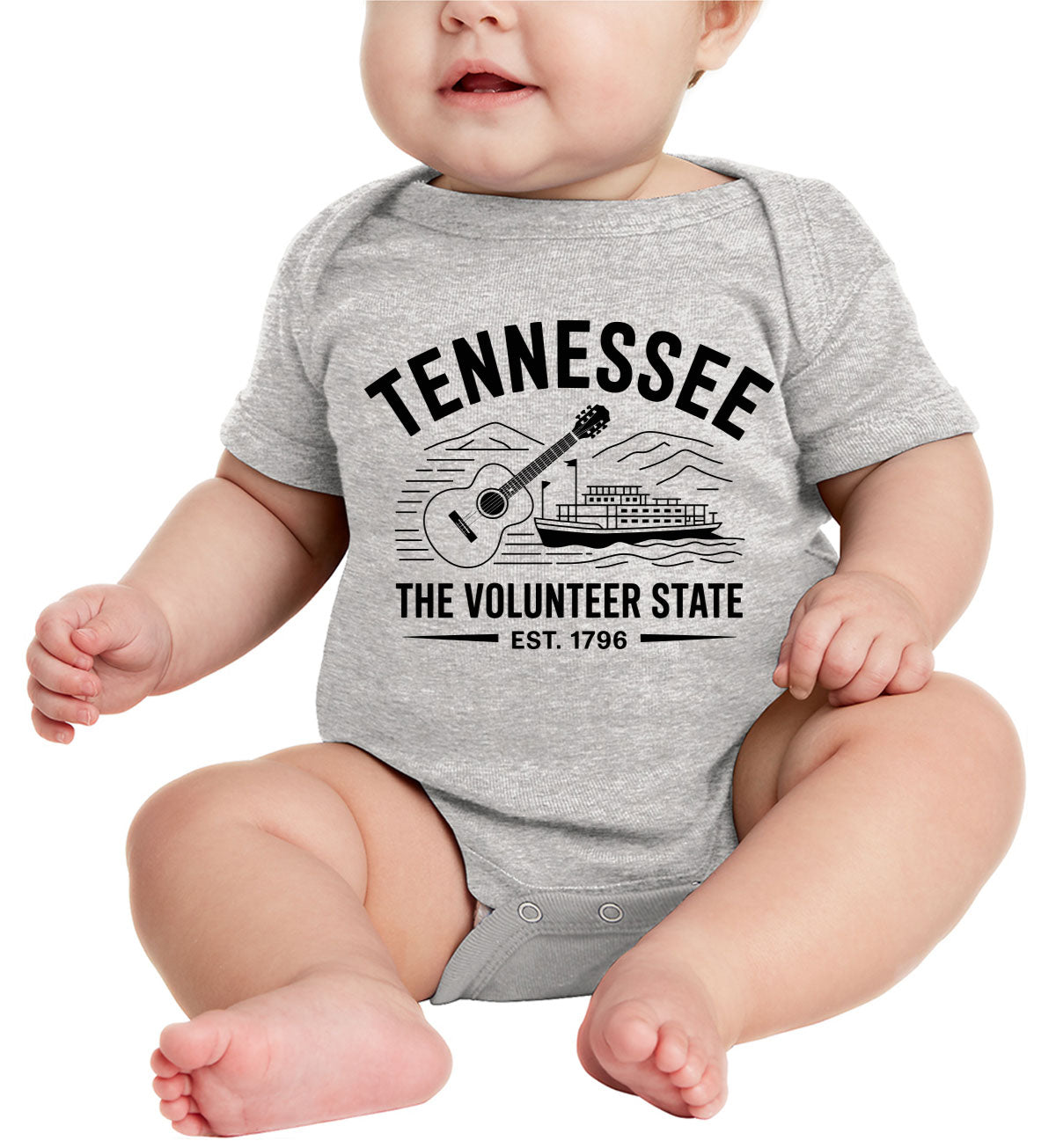 Tennessee Cityscape Illustration The Volunteer State Baby Onesie