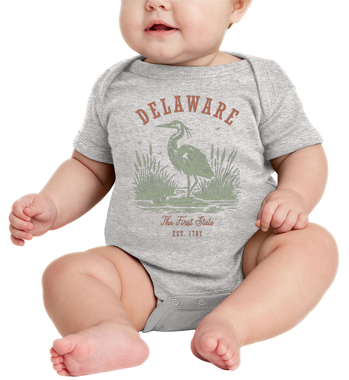 Delaware State Vintage Baby Onesie