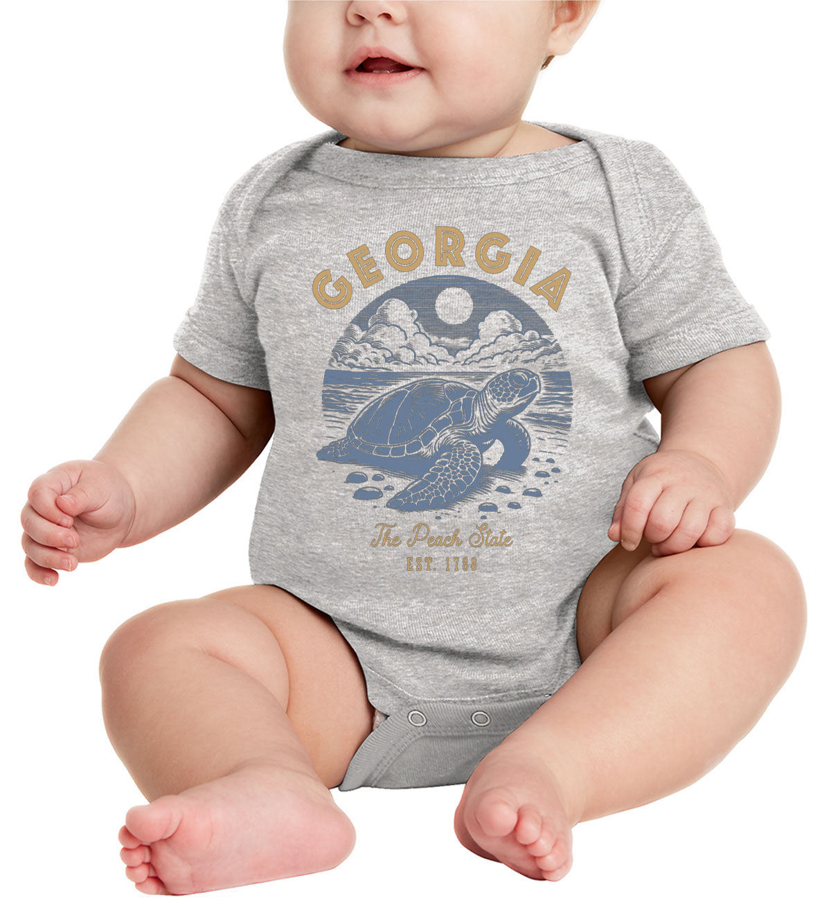 Georgia State Vintage Baby Onesie