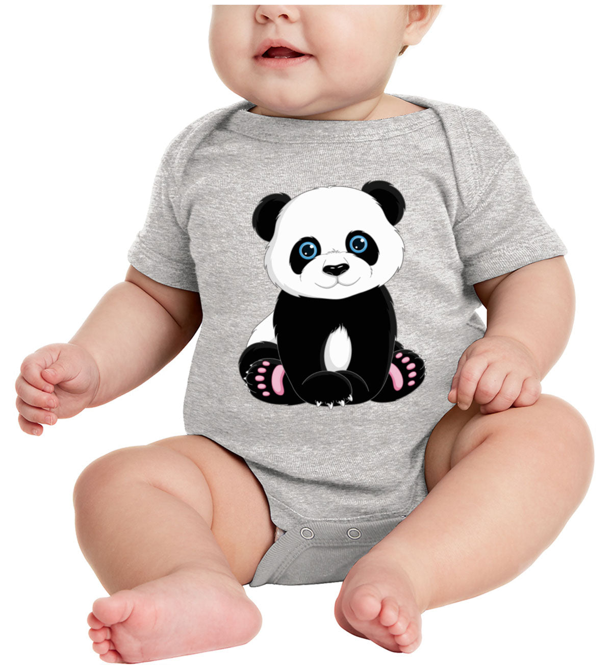 Cute Giant Panda Cartoon Baby Onesie