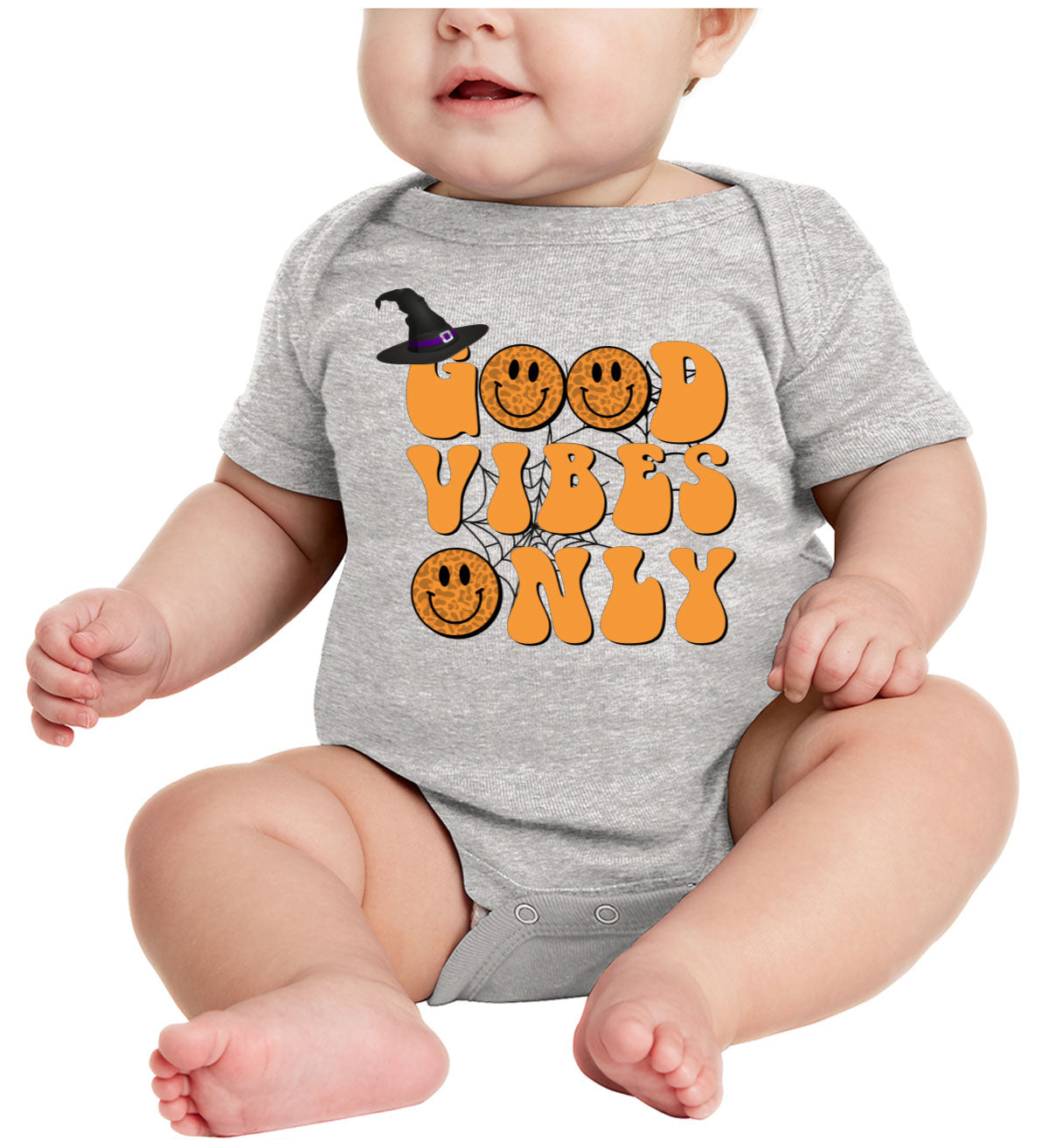 Good Vibes Only Halloween Baby Onesie