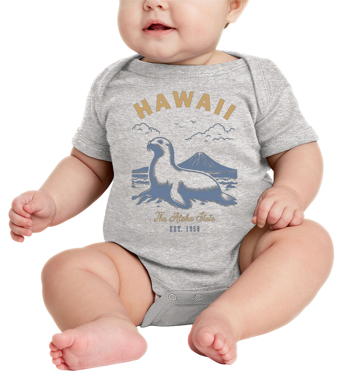 Hawaii State Vintage Baby Onesie