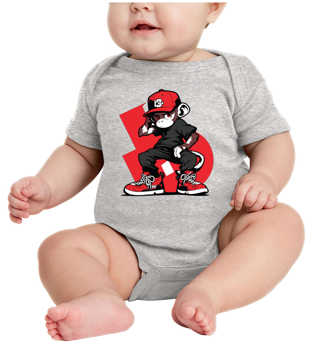 Hip Hop Monkey Baby Onesie