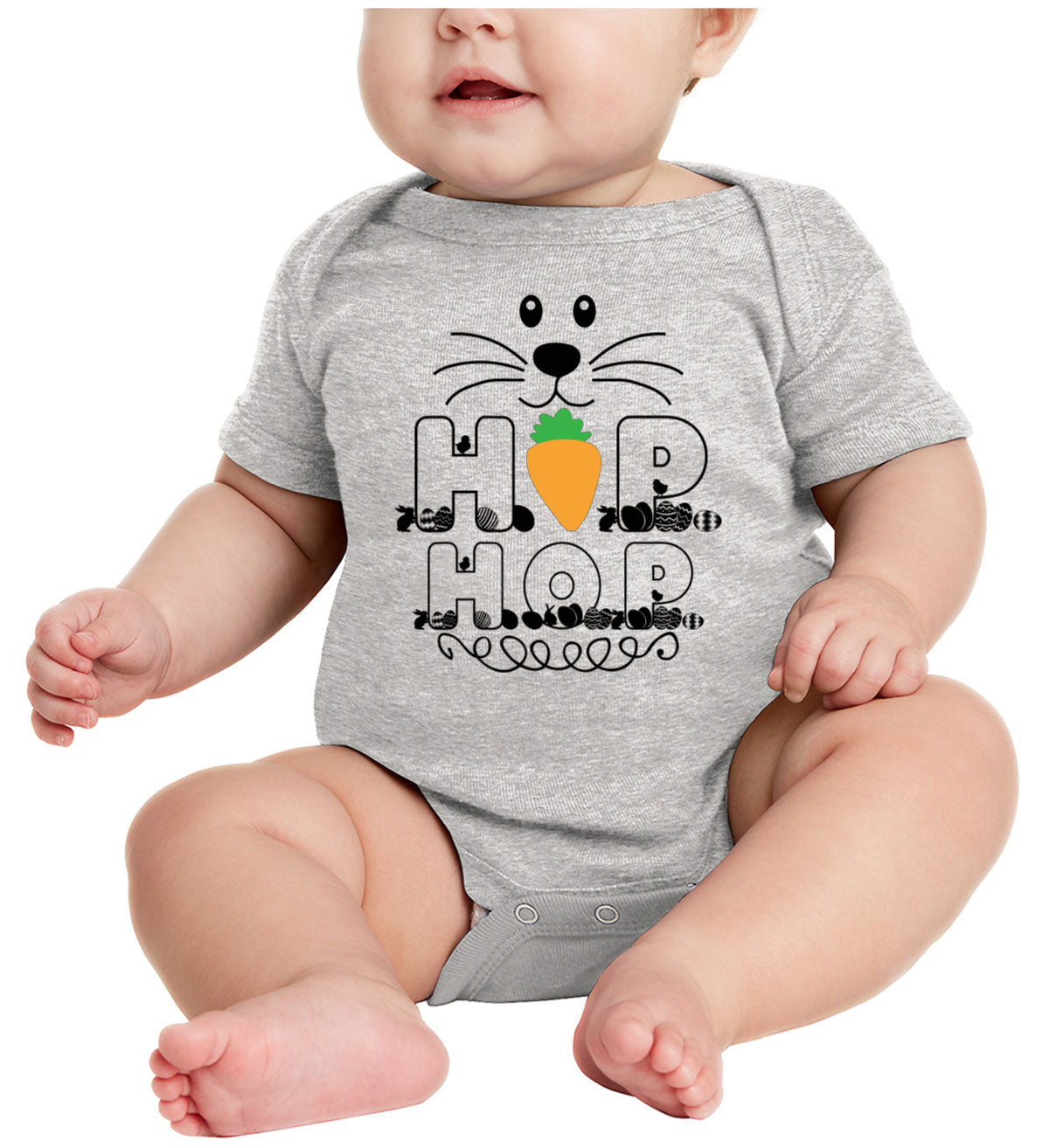 Hop Hop Bunny Easter Baby Onesie