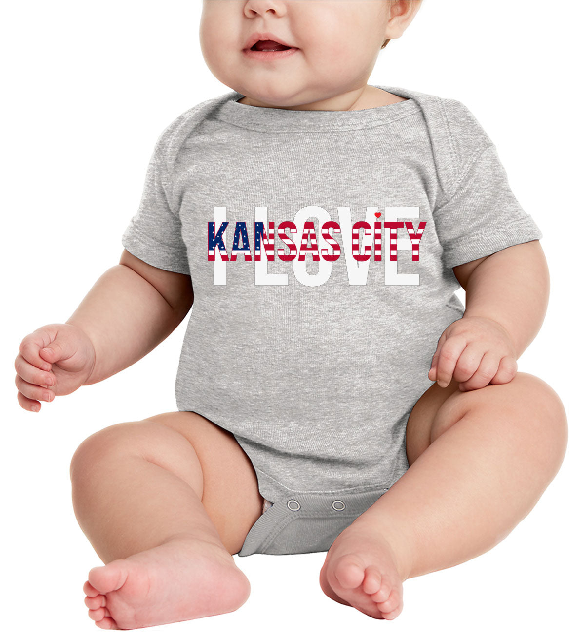 I Love Kansas City Baby Onesie