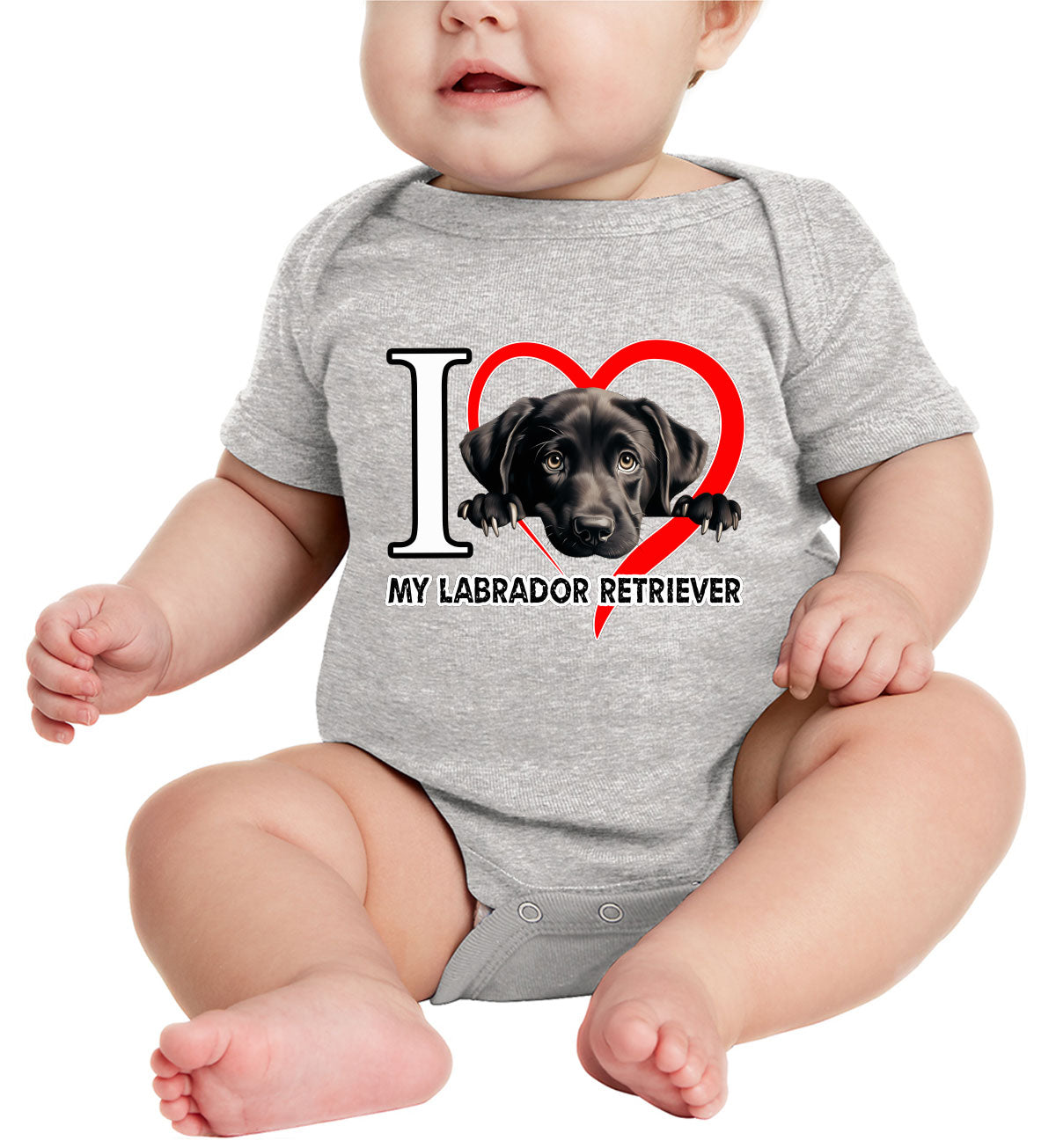 I Love My Labrador Retriever Dog Baby Onesie