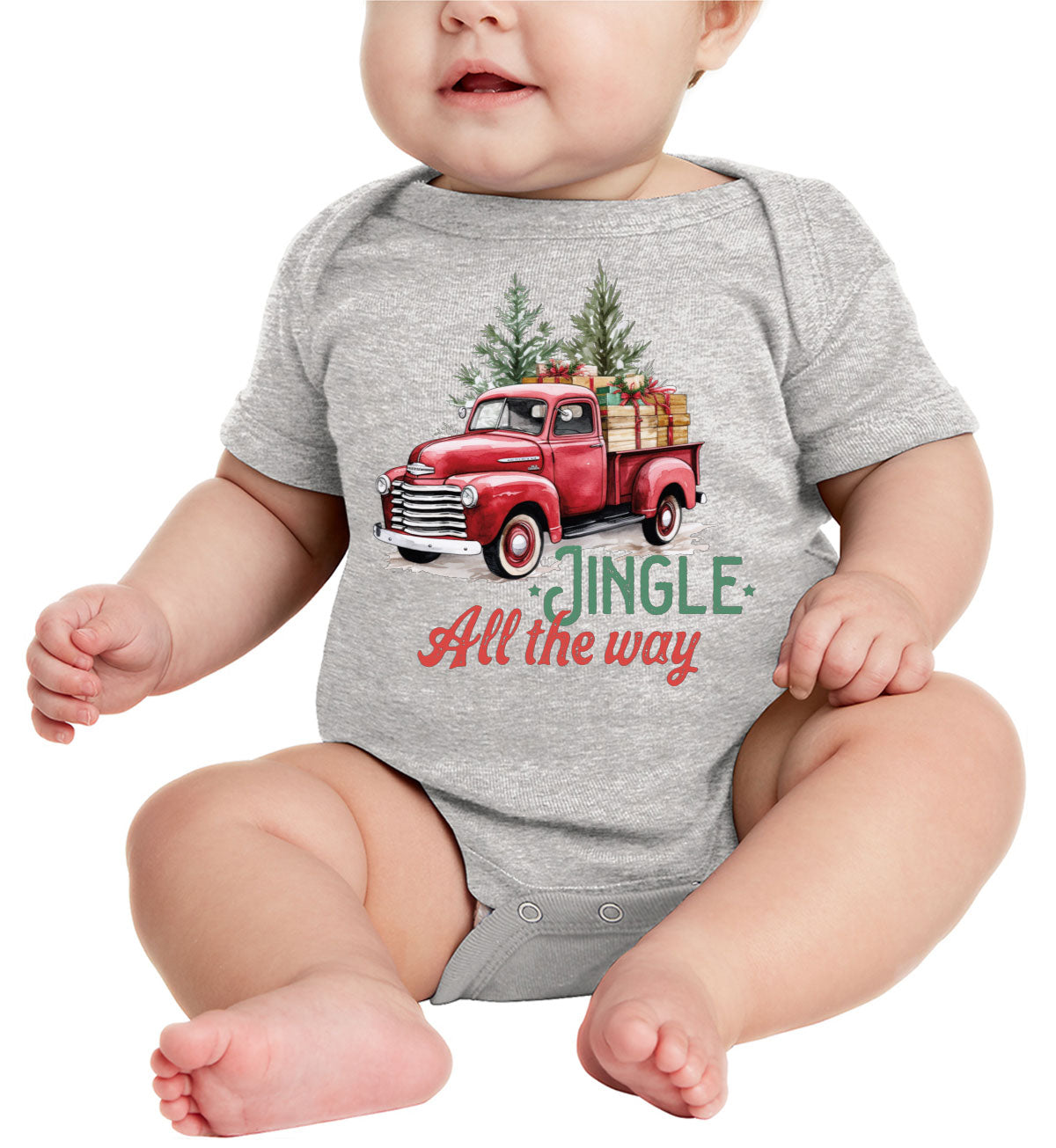 Jingle All the Way Christmas Baby Onesie