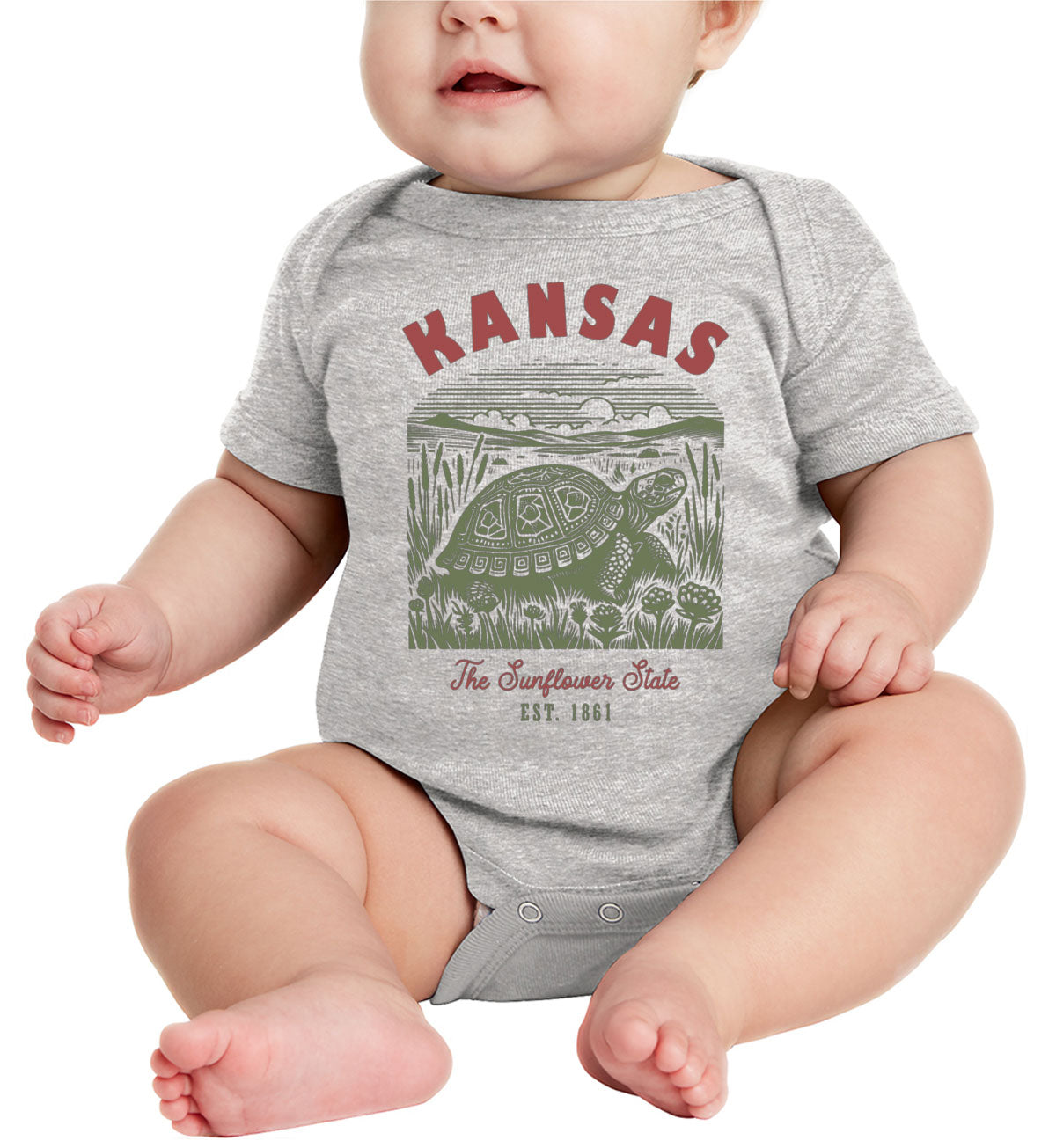 Kansas State Vintage Baby Onesie