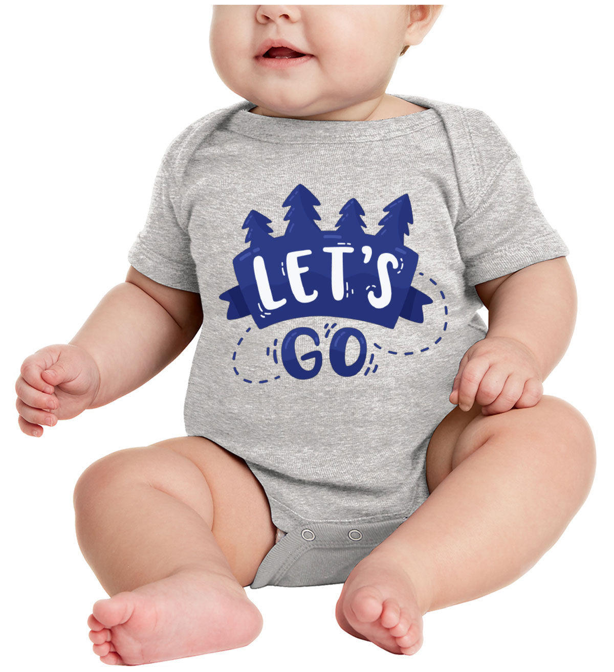 Let's Go Camp Baby Onesie