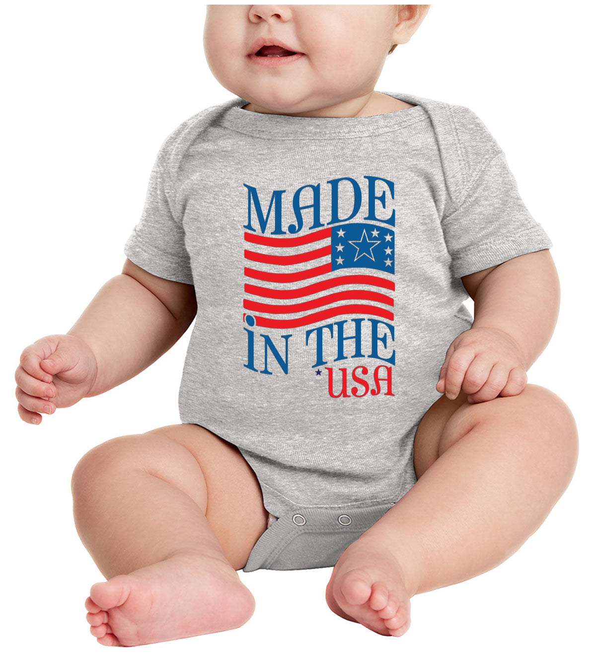 Made In The USA Patriotic Baby Onesie