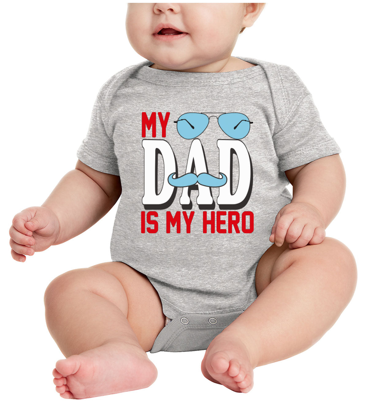 My Dad Is My Hero Father's Day Baby Onesie