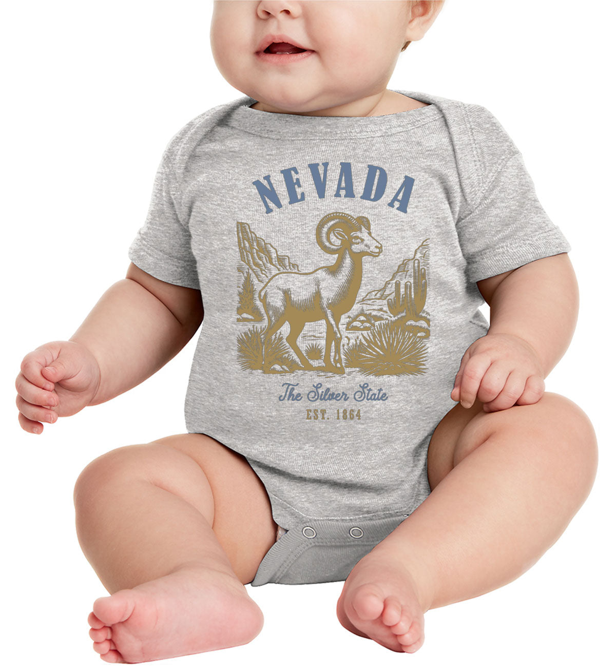 Nevada State Vintage Baby Onesie