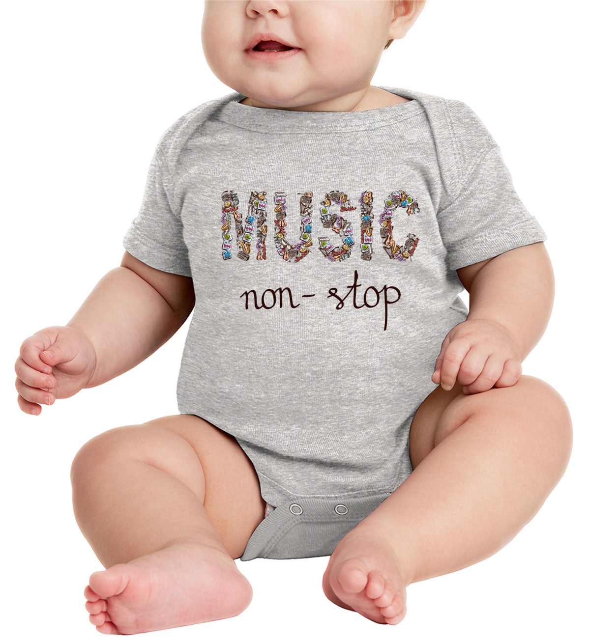 Music Non-Stop Baby Onesie