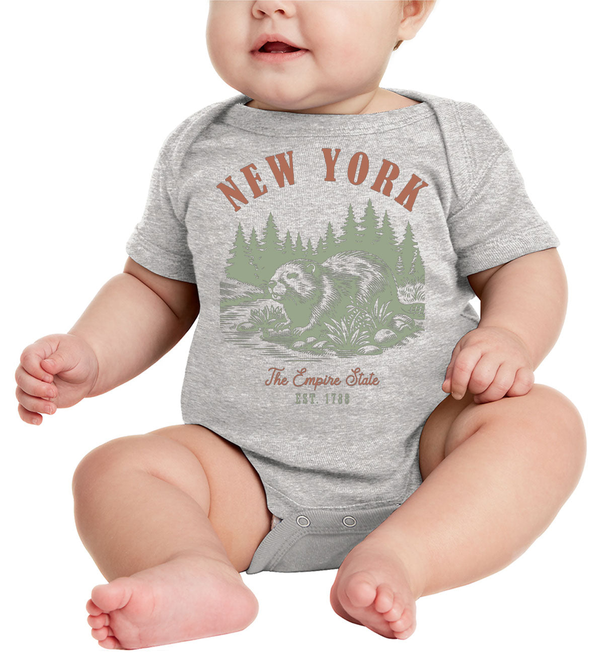New York State Vintage Baby Onesie