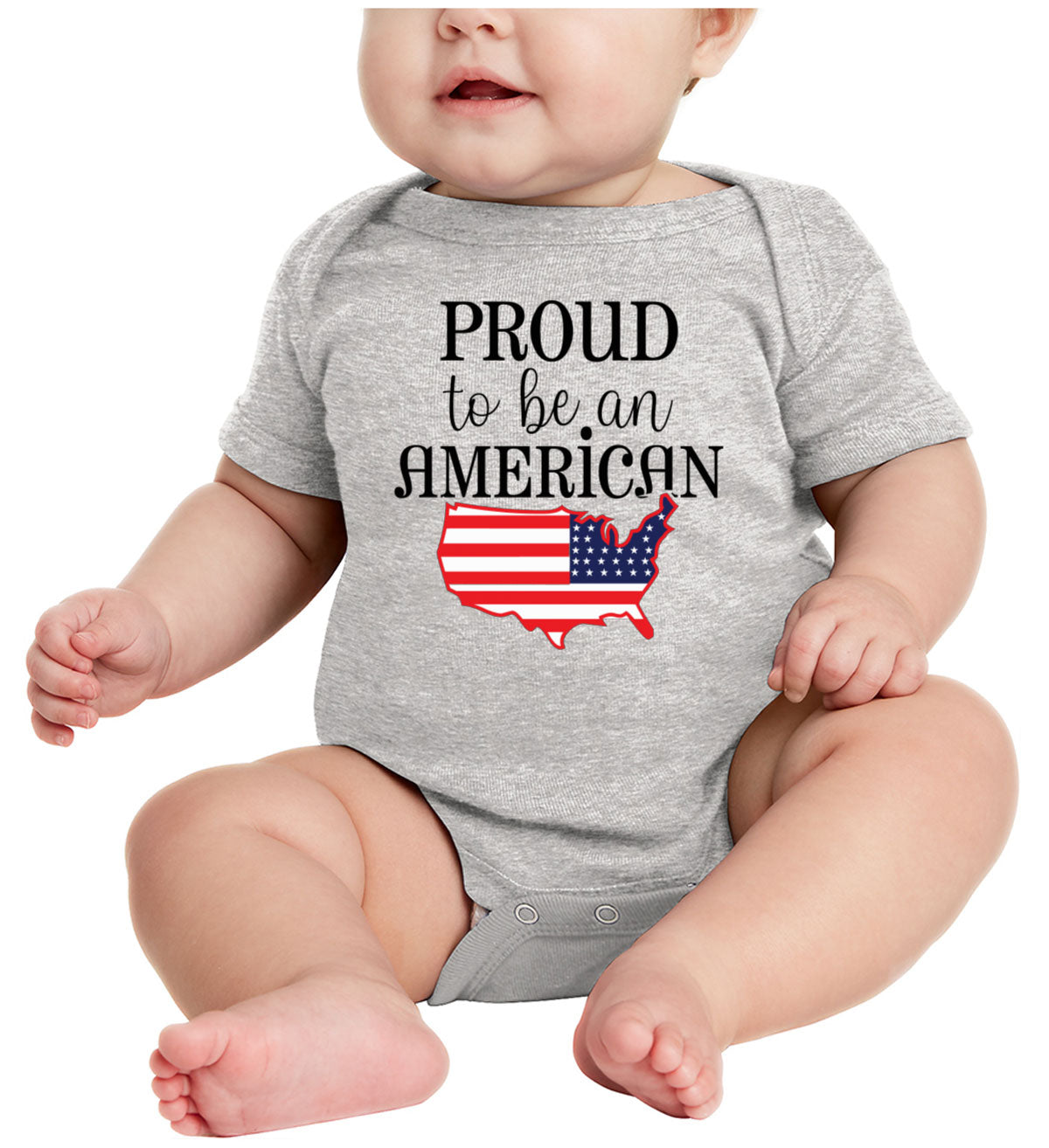 Proud To Be An American Patriotic Baby Onesie