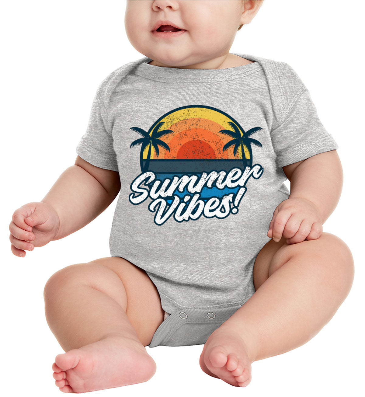 Retro Summer Vibes Baby Onesie