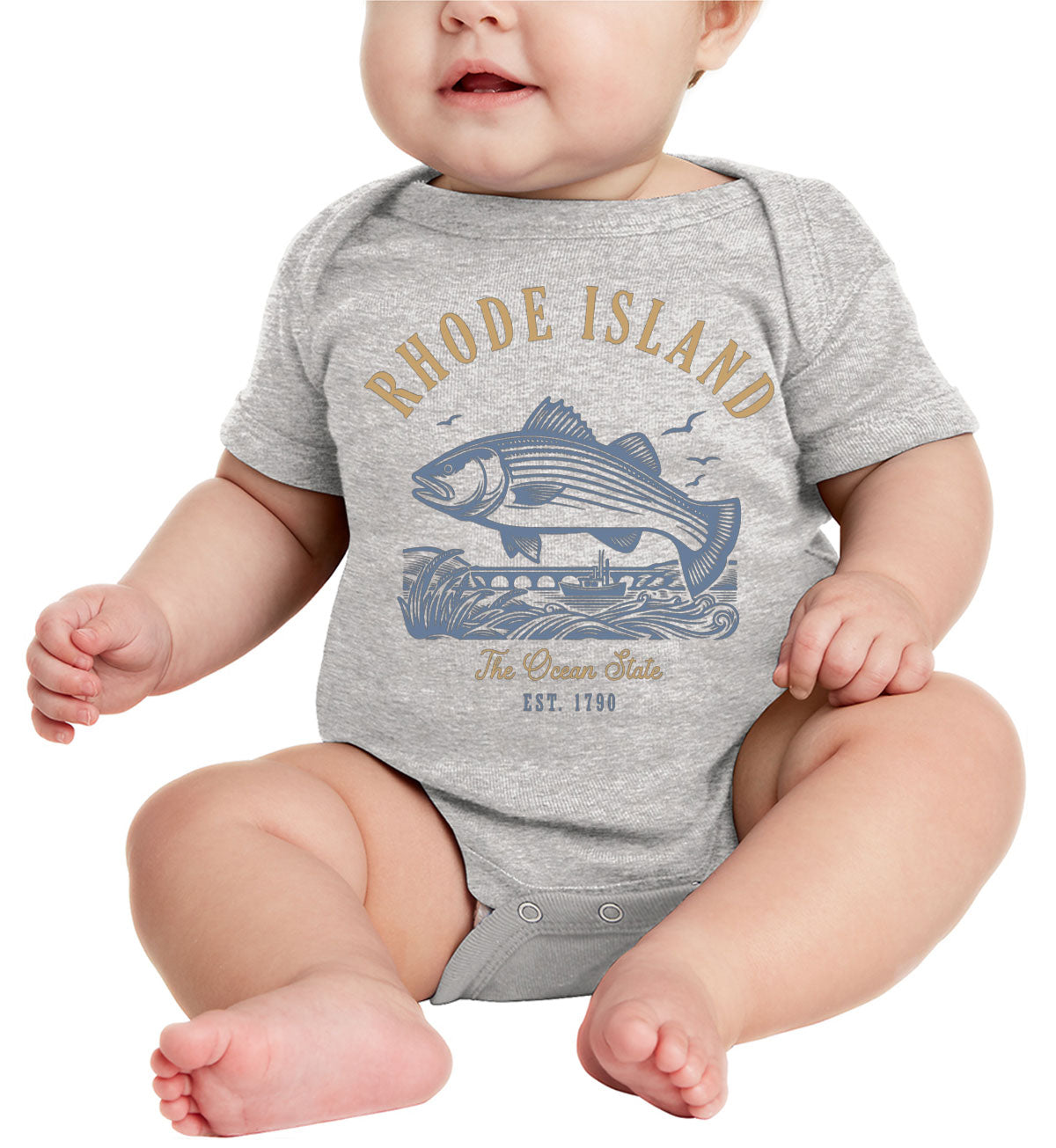 Rhode Island State Vintage Baby Onesie