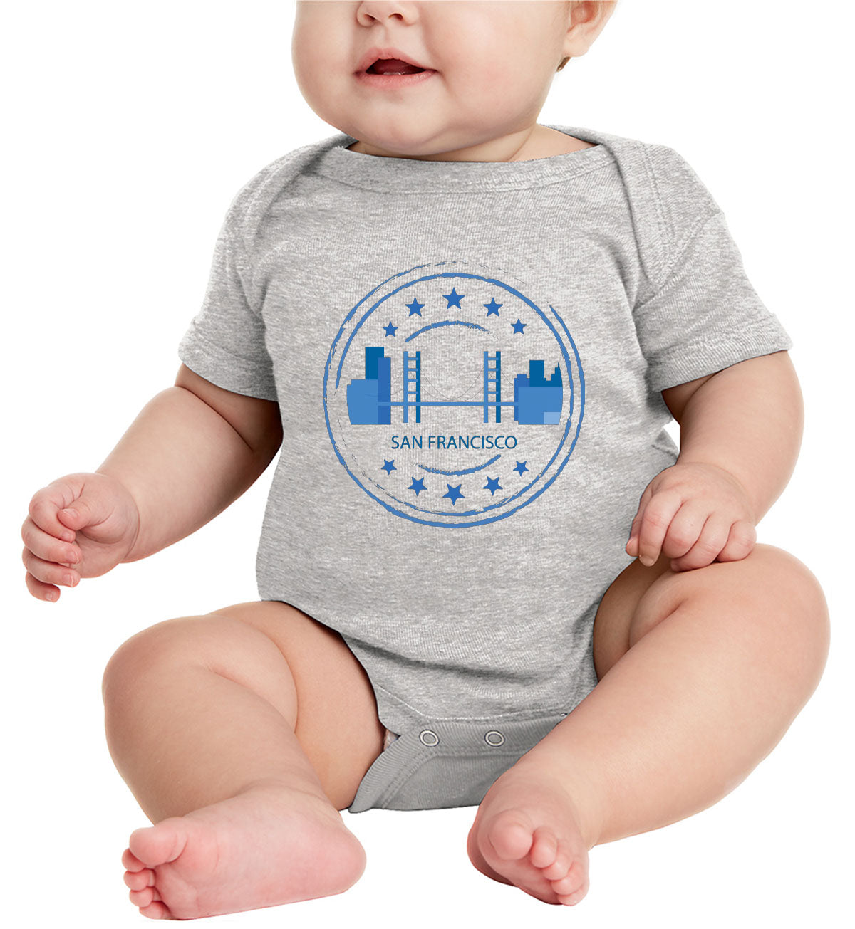 San Francisco Stamp Baby Onesie