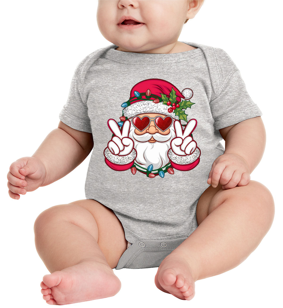 Cool Santa Claus Christmas Baby Onesie