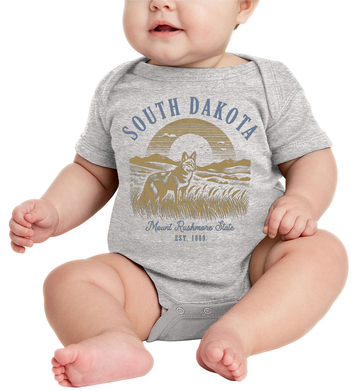 South Dakota State Vintage Baby Onesie