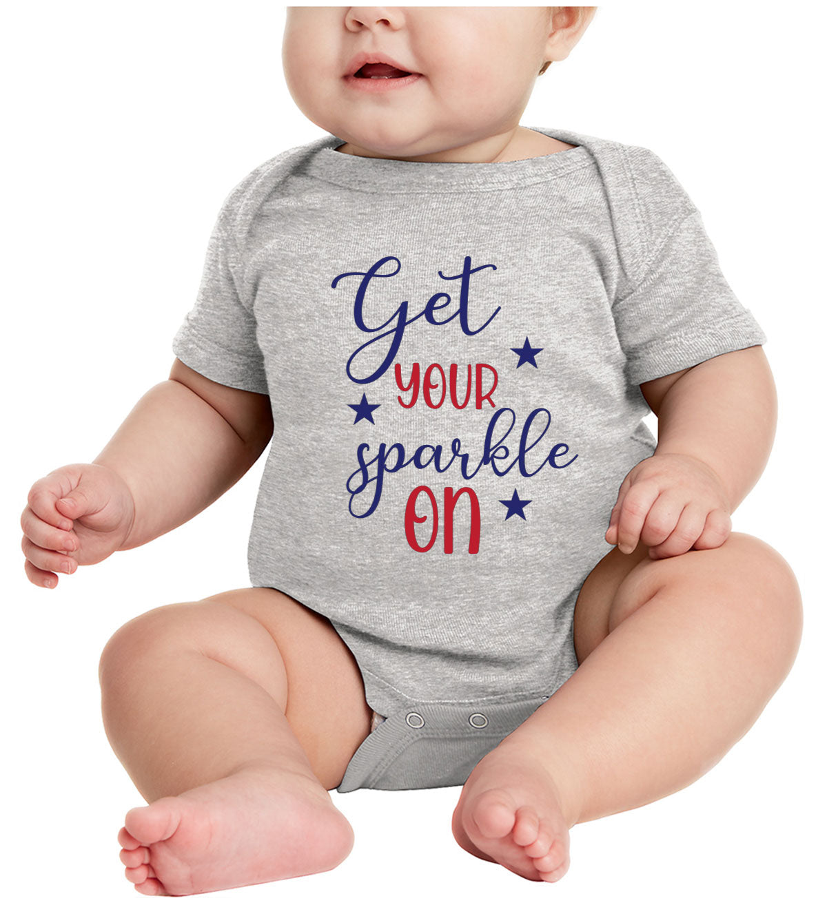 Get Your Sparkle On Patriotic Baby Onesie