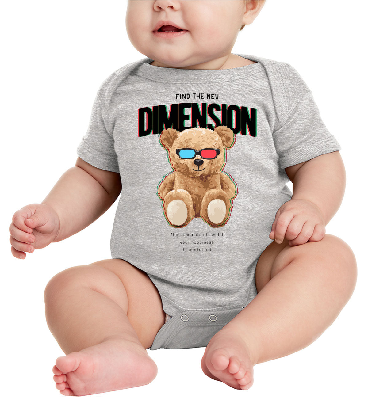 Teddy Bear Dimension Baby Onesie