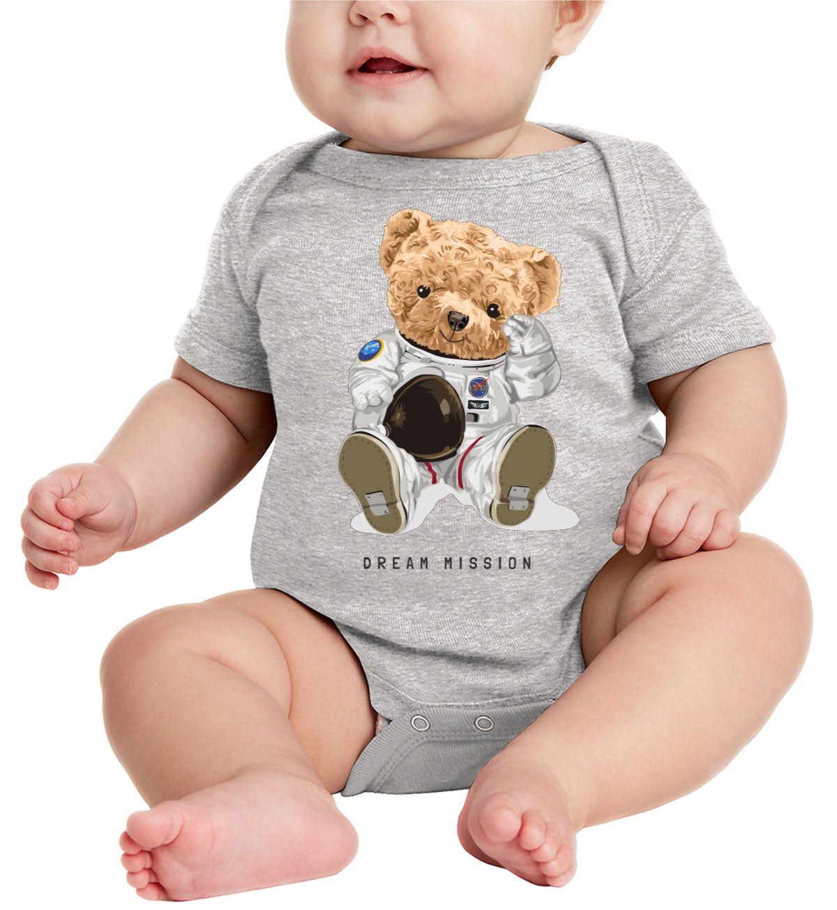 Teddy Bear Astronaut Dream Mission Baby Onesie